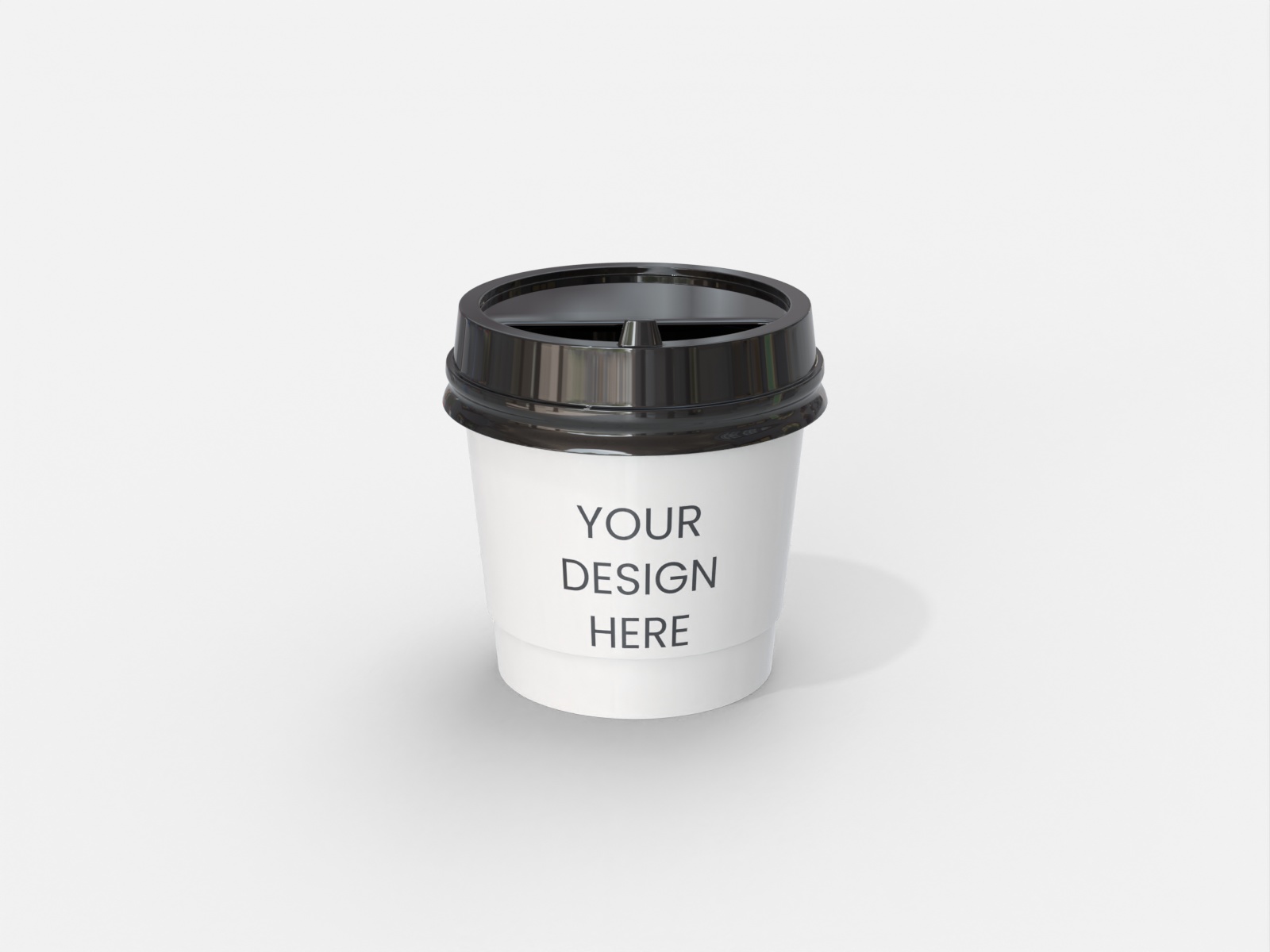 Paper coffee cup — Glossy plastic