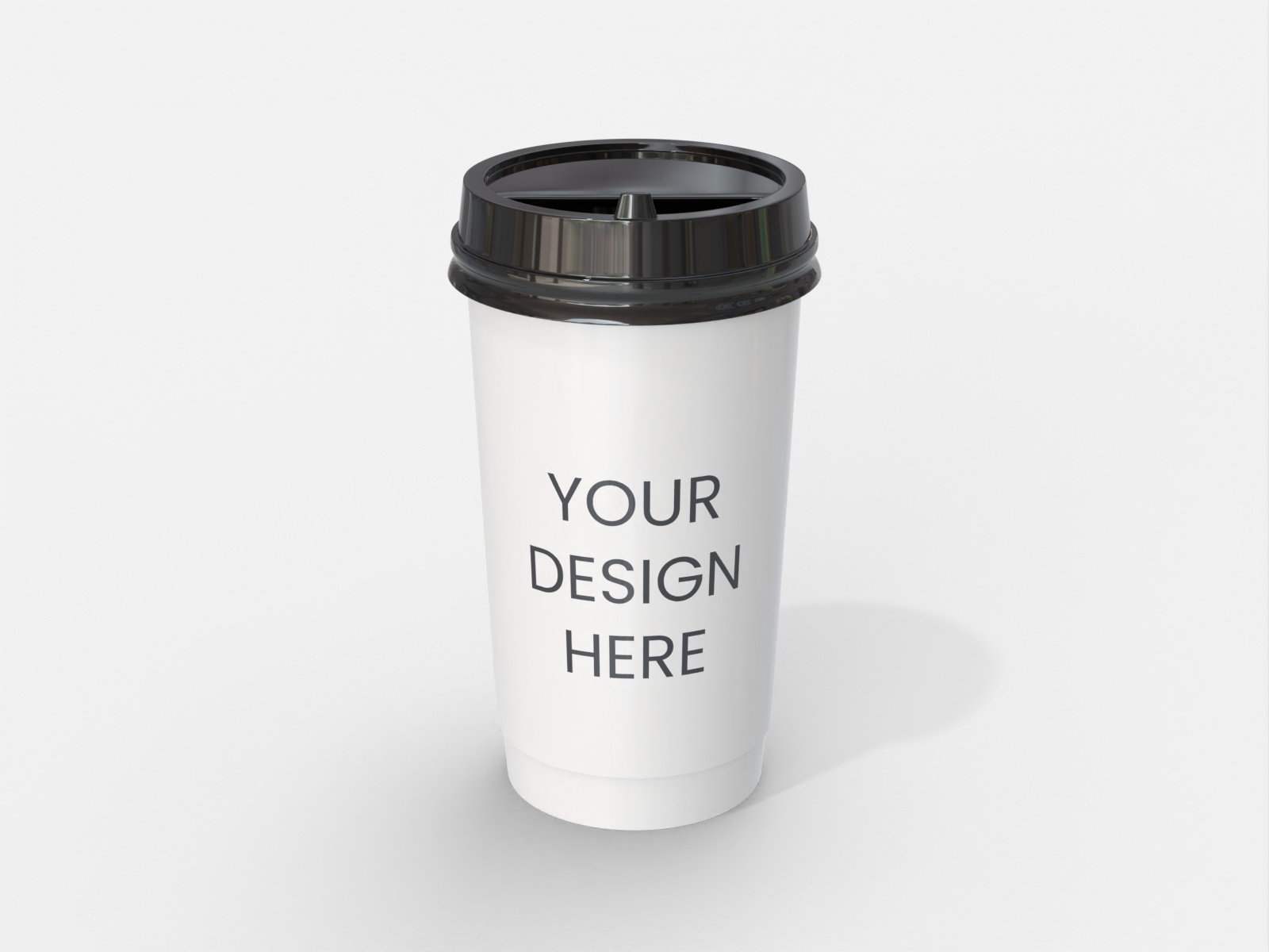 Paper coffee cup — Glossy plastic