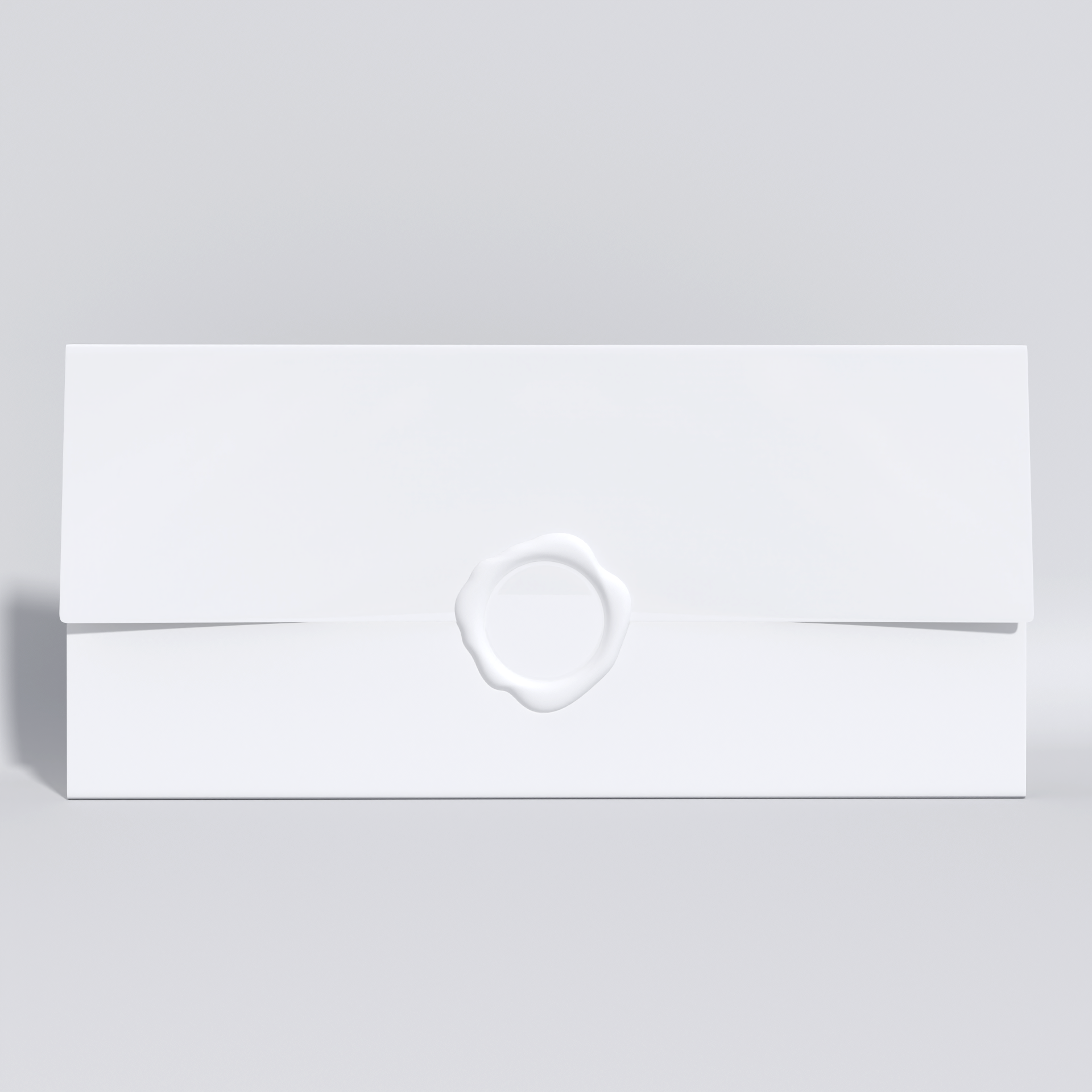 Envelope with seal — White paperboard