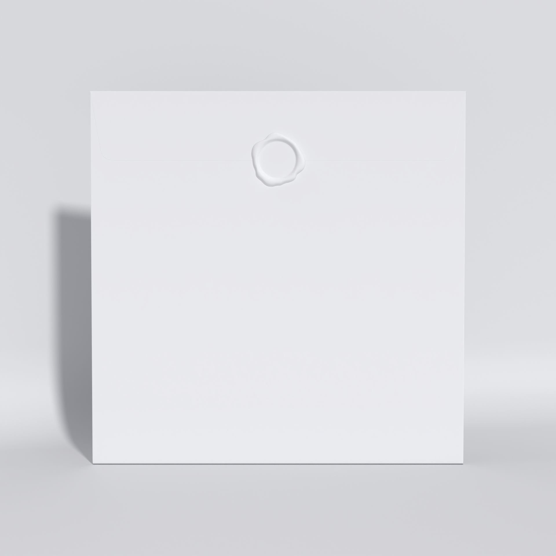 Envelope with seal — White paperboard