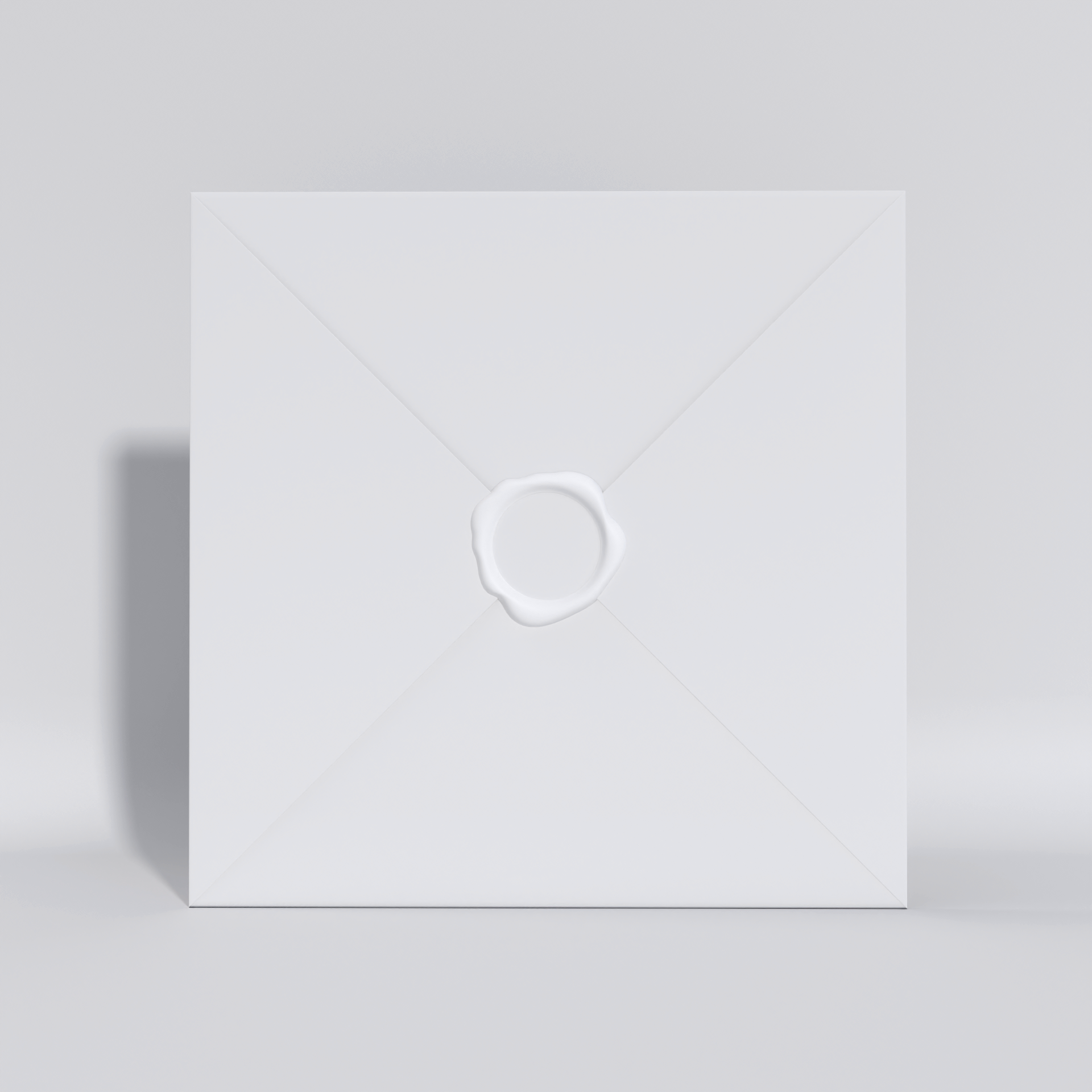Envelope with seal — White paperboard