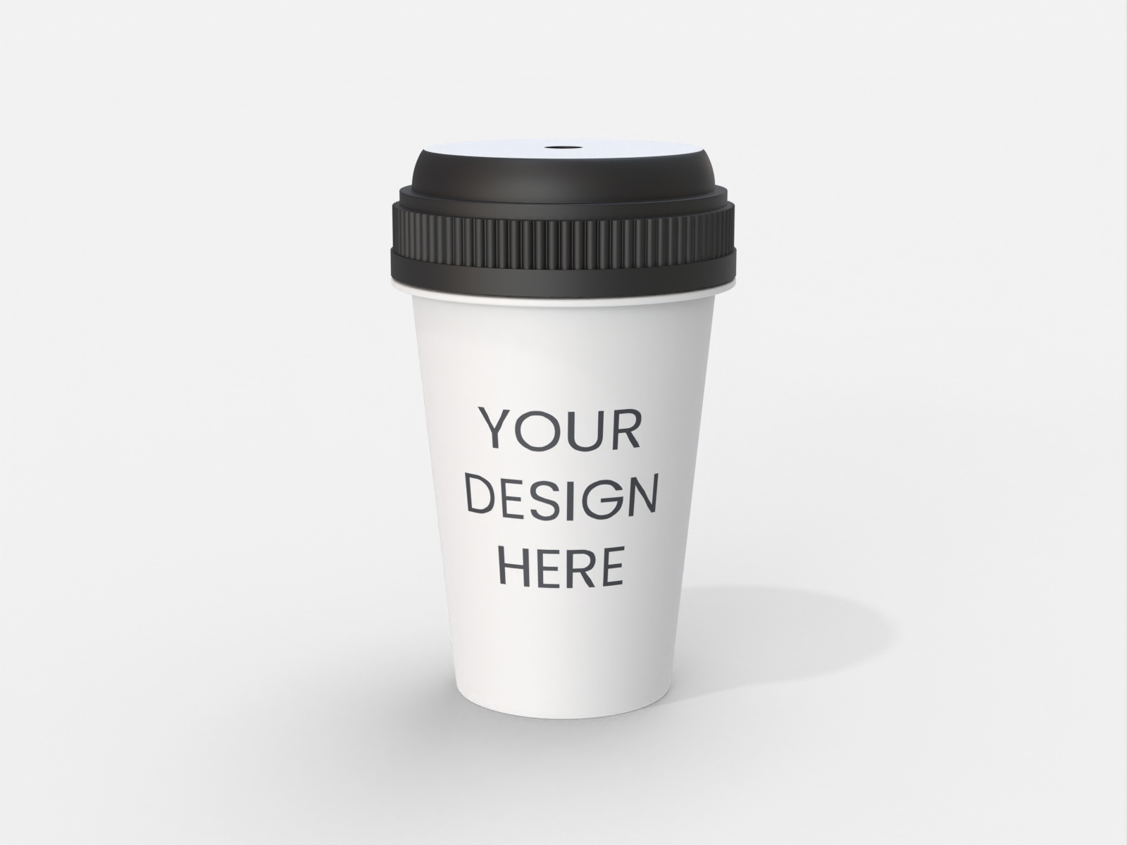 Paper coffee cup — White paperboard