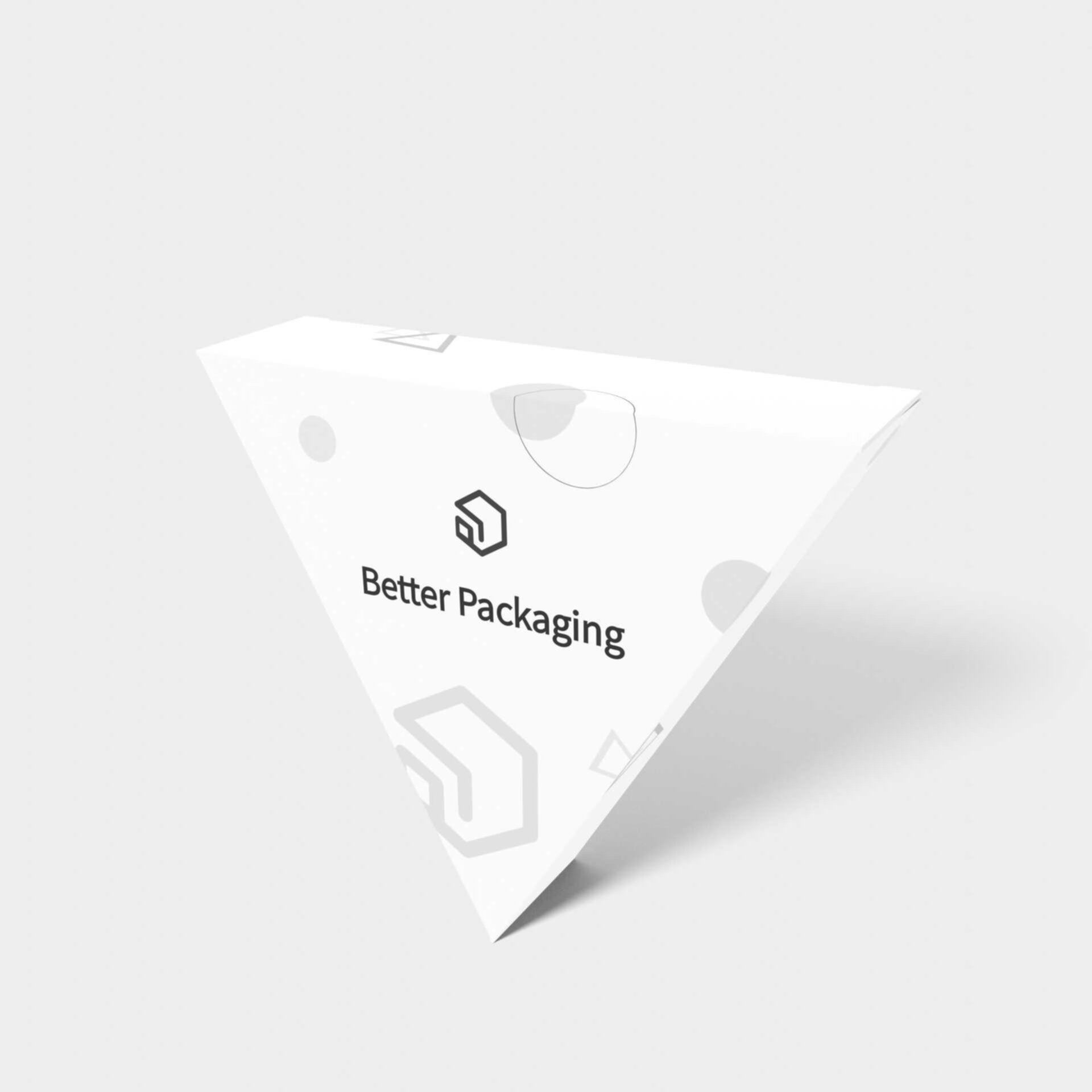 Regular triangle mortise lock boxes polygonal paper — E-flute corrugated board
