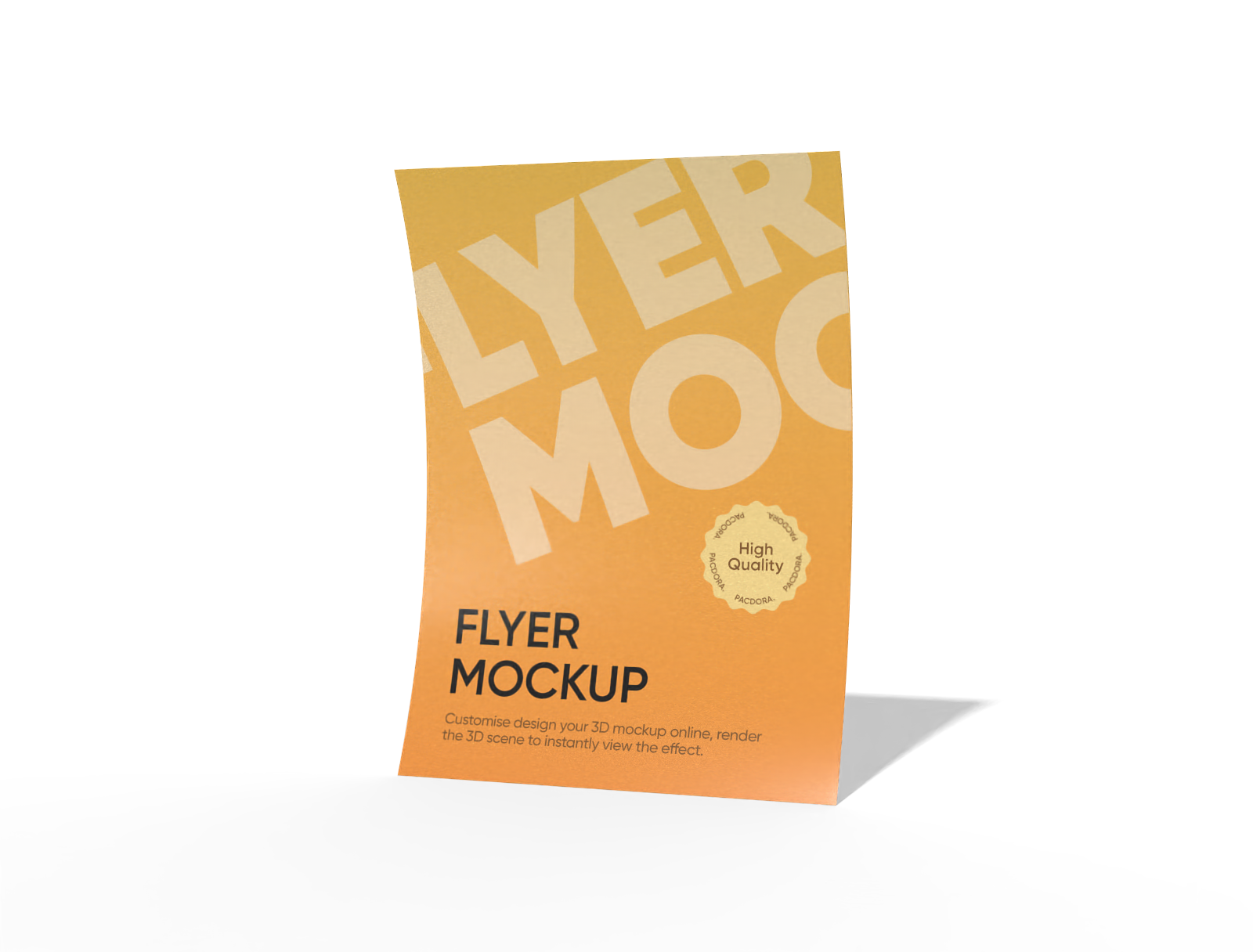 Maqueta de flyer A3 — White paperboard