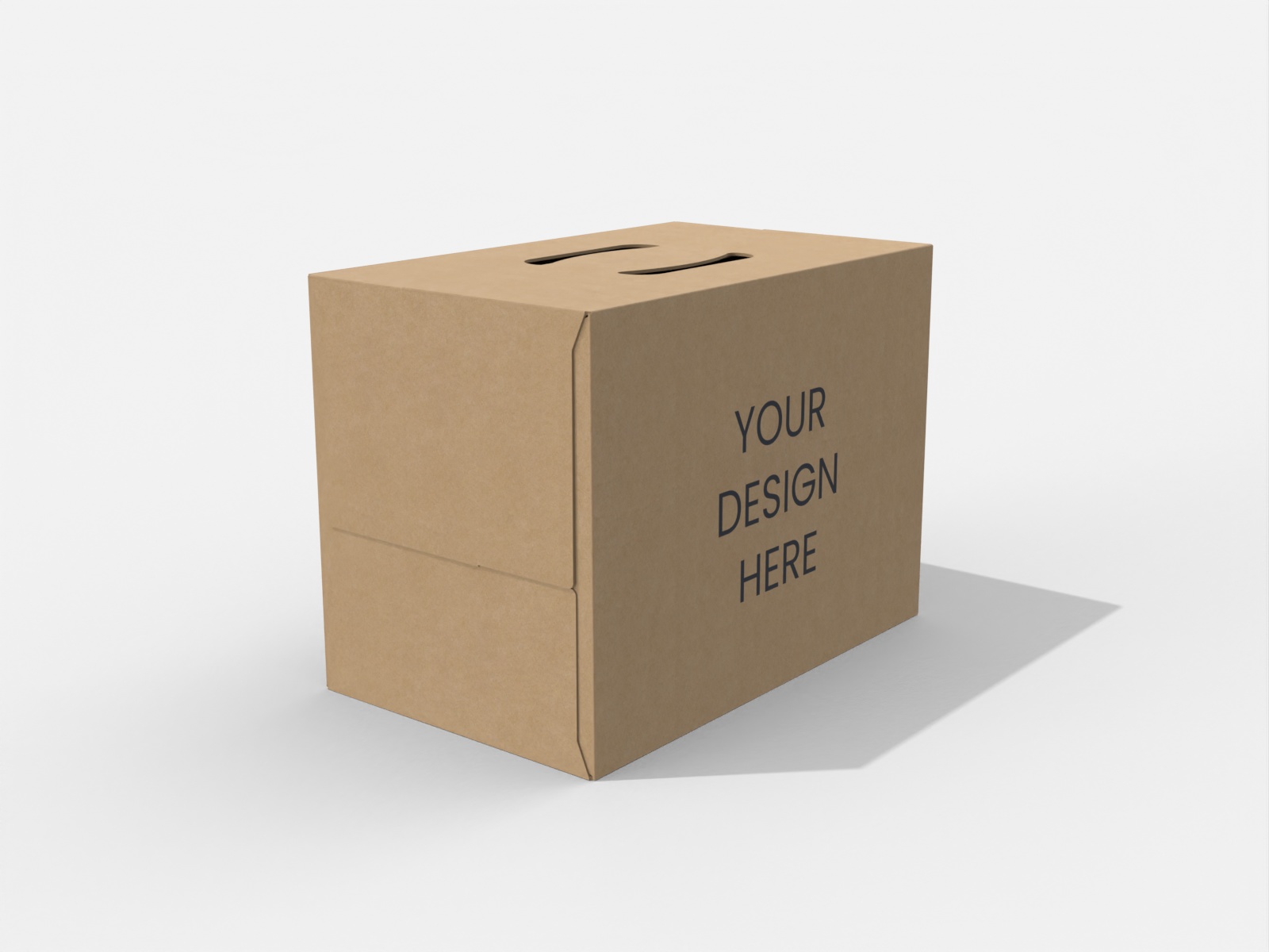 Folio handle carton — E-flute corrugated board