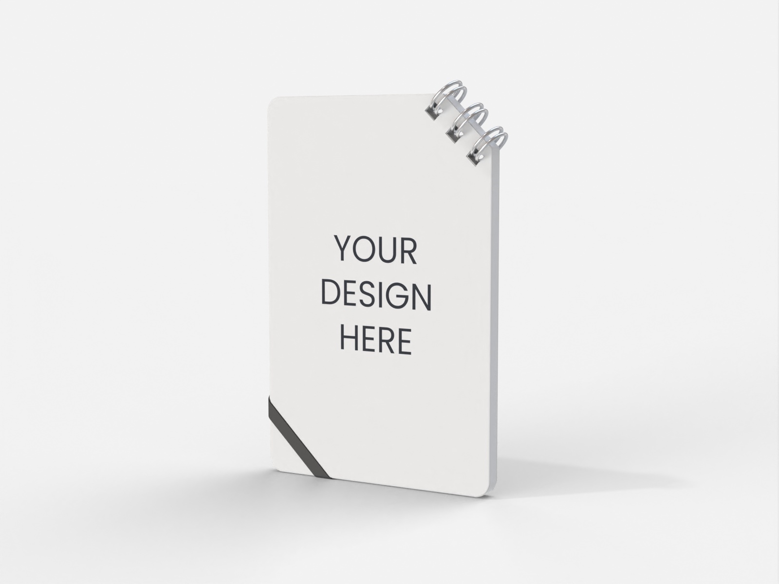 Corner spiral notebook — White paperboard