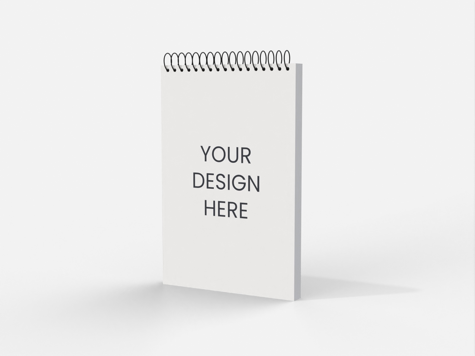 Spiral notebook — White paperboard