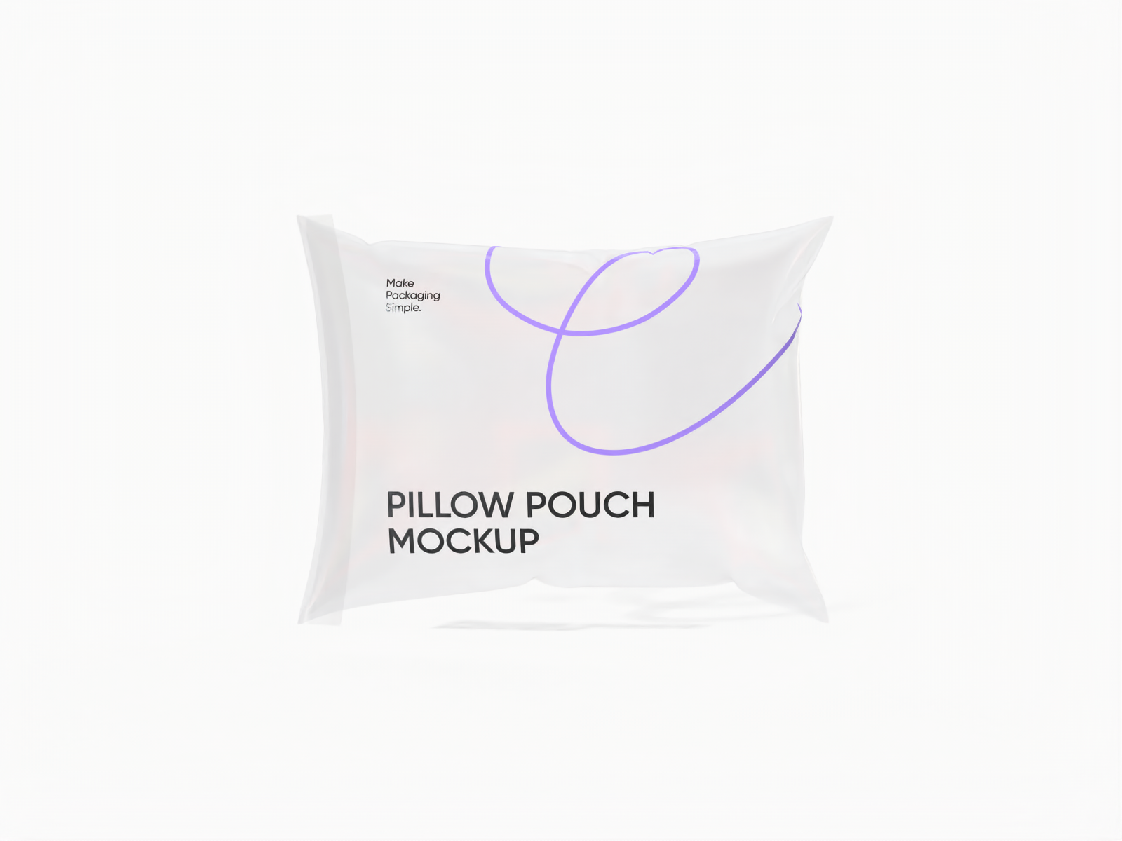 Snack bag pillow pouch — Clear glossy plastic