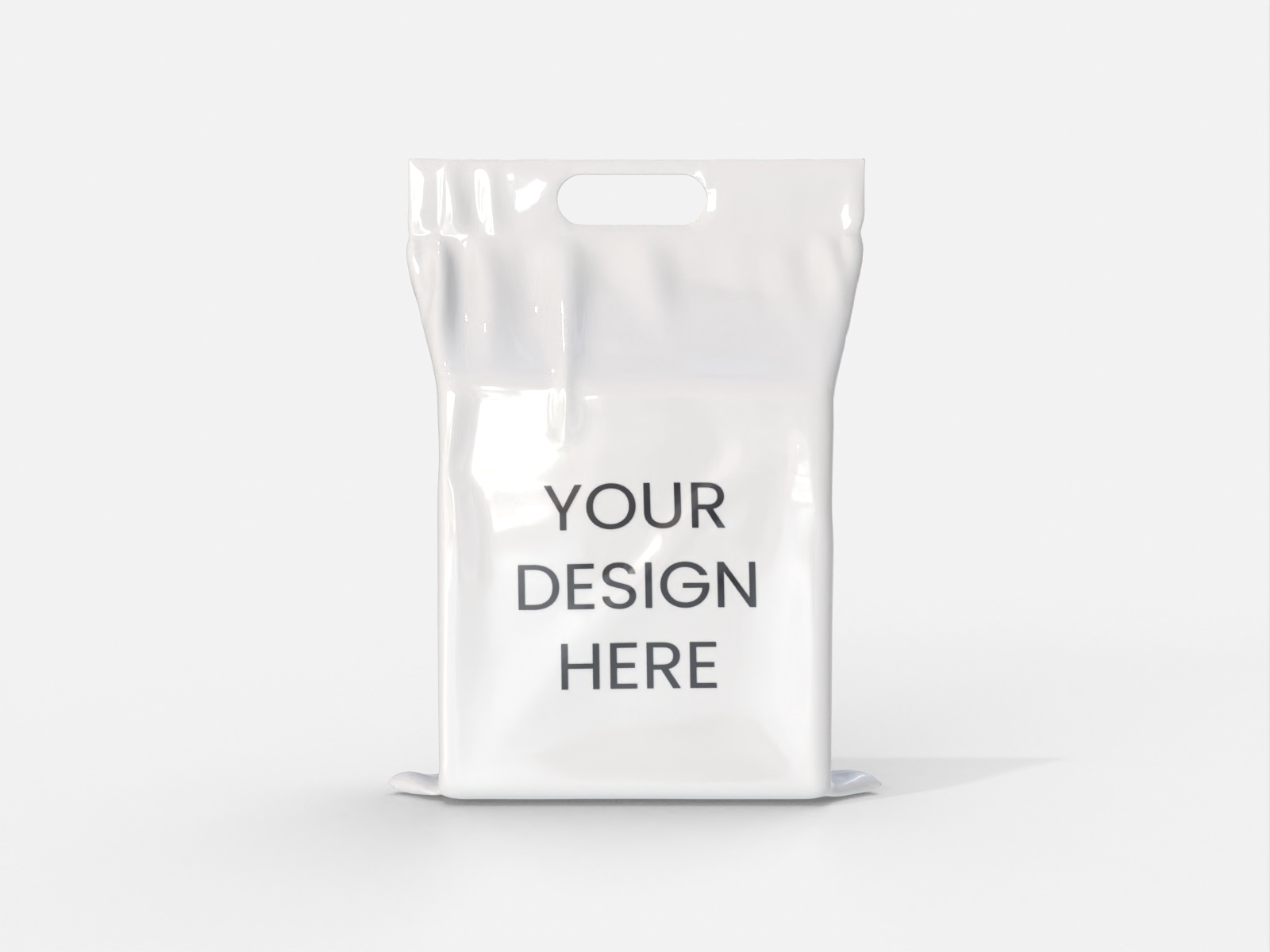 Plastic bag with handle — Glossy plastic