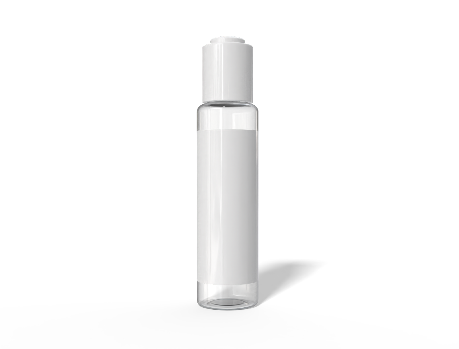 100ml clear skincare bottle — Glossy glass