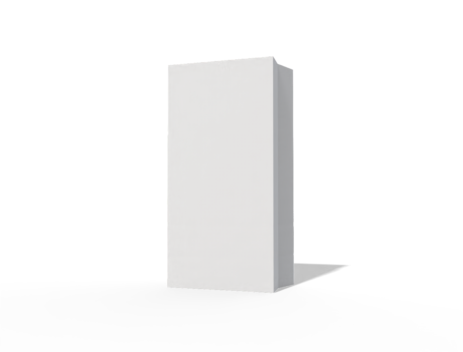 Slim paper shopping bag — White paperboard