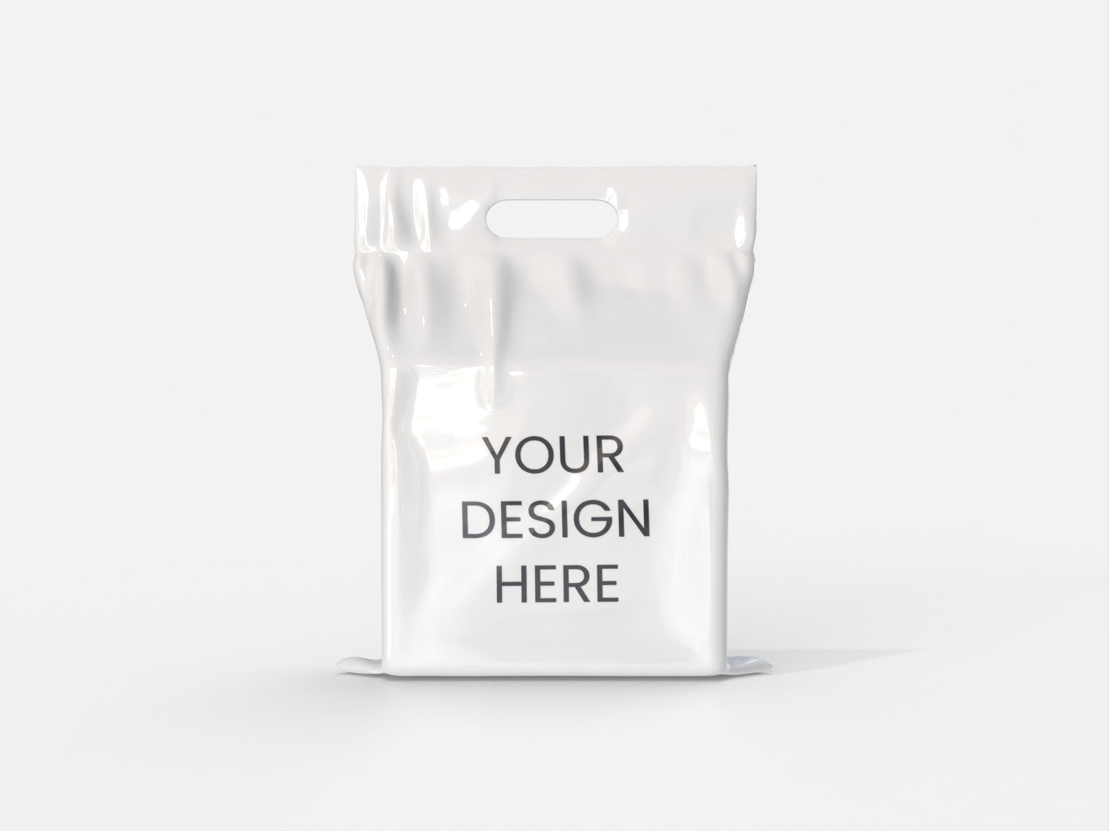 Plastic bag with handle — Glossy plastic