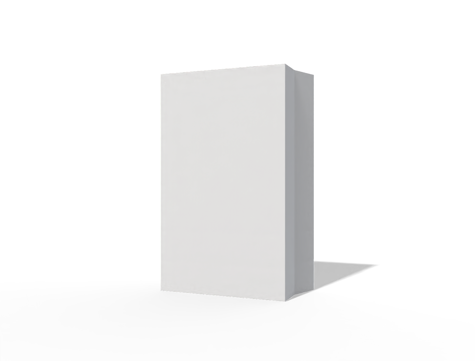 Paper shopping bag — White paperboard