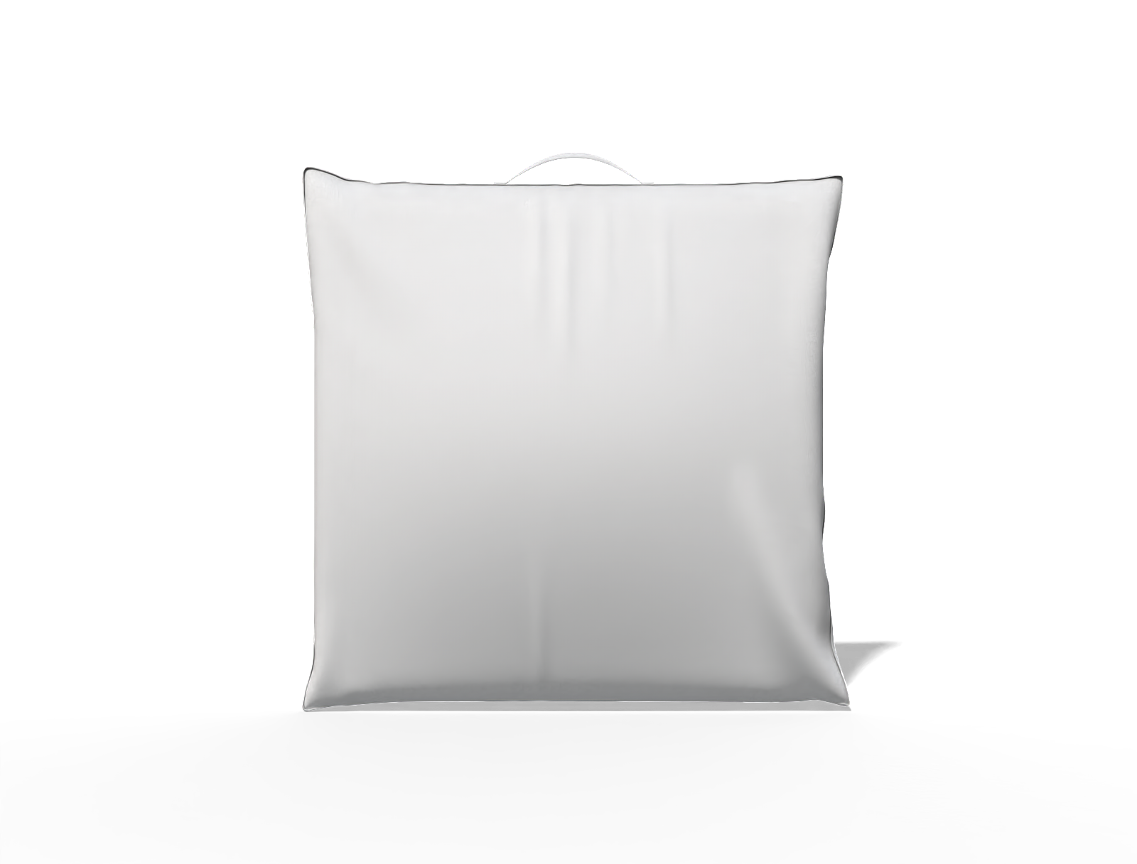 23 × 22 plastic storage pouch with handle — Glossy plastic