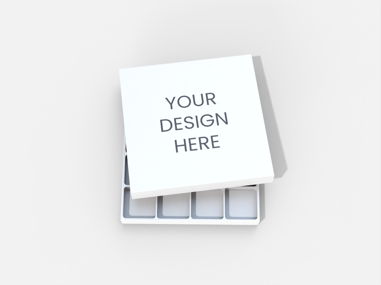 Chocolate box with lid — White paperboard