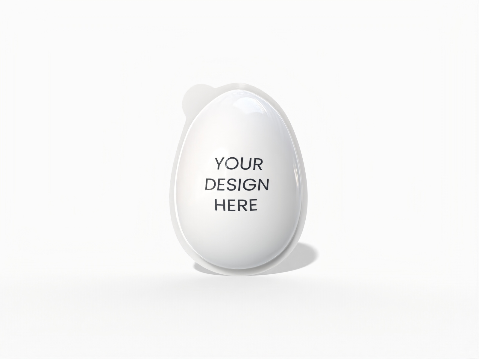 Egg shaped plastic package — Glossy plastic