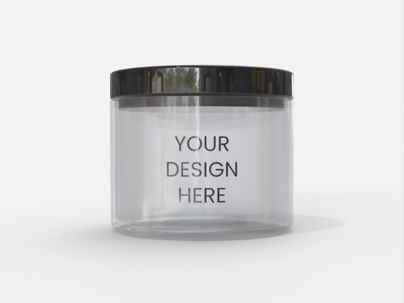 Cylindrical plastic jar — Glossy plastic