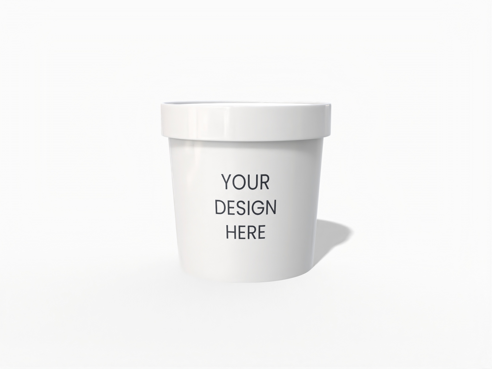 360ml round food container — Glossy plastic