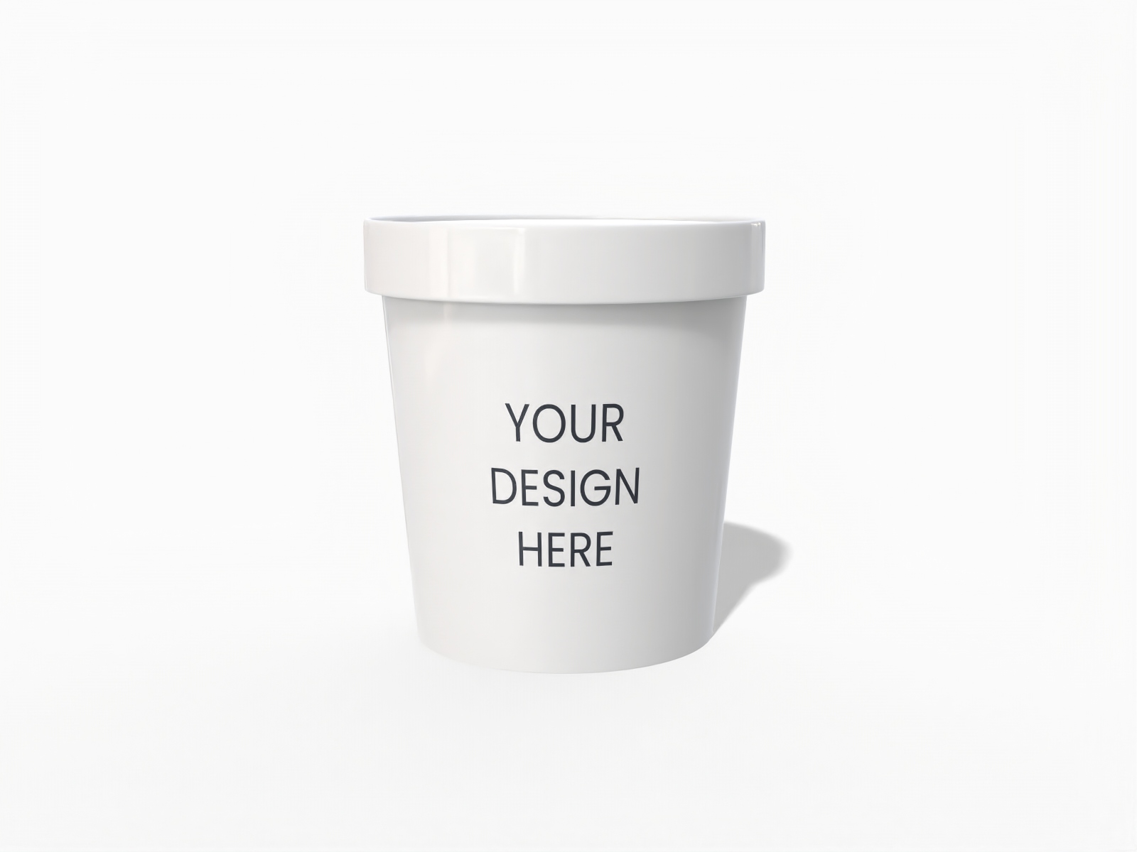 480ml round food container — Glossy plastic
