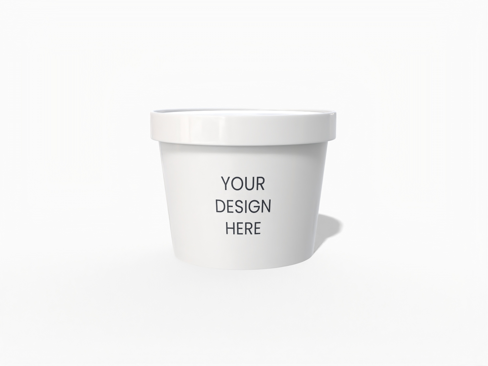 560ml round food container — Glossy plastic