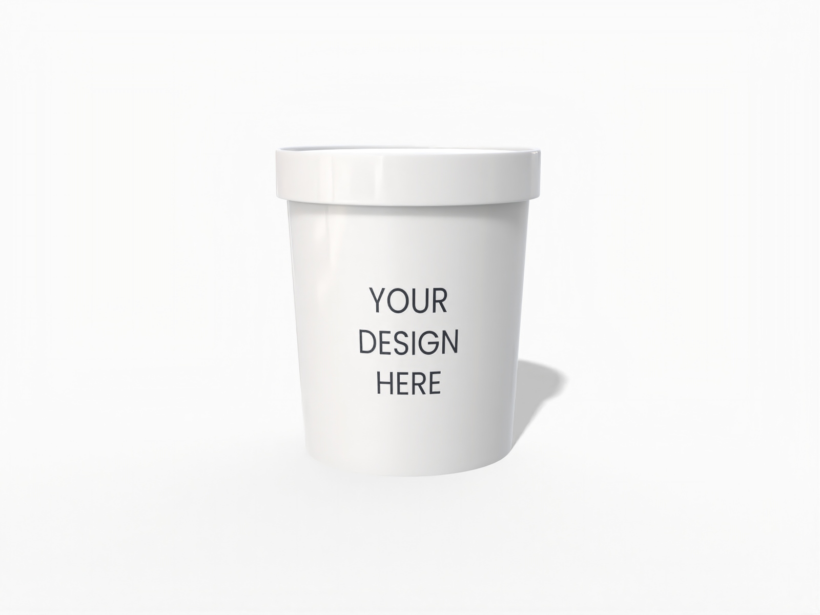 960ml round food container — Glossy plastic