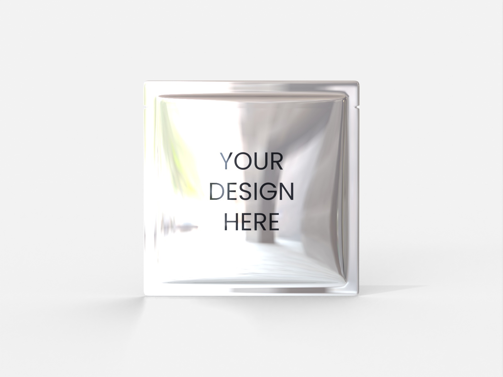 Square coffee sachet — Glossy plastic