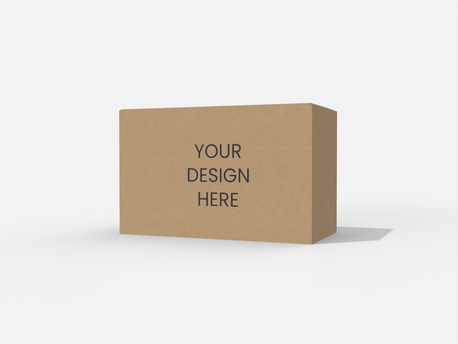 Flat mouth shipping box — B-flute corrugated board