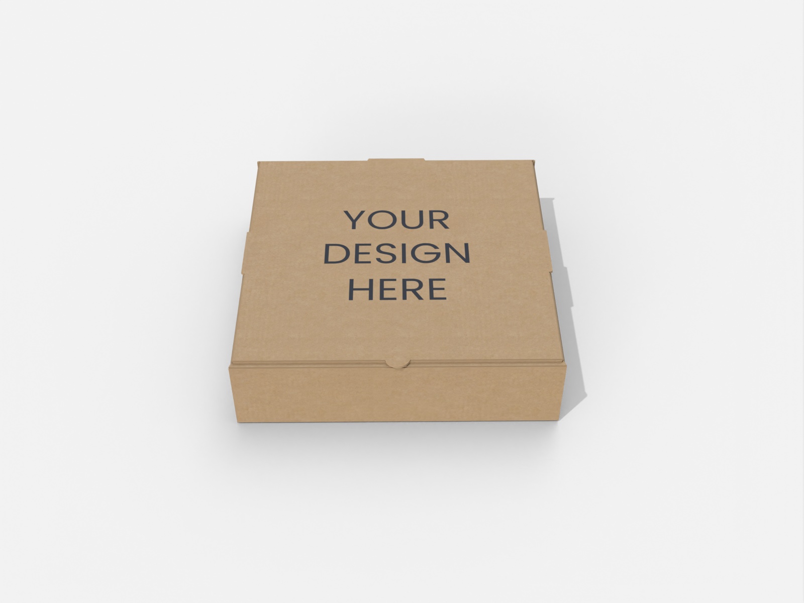 Flip top box with pizza — E-flute corrugated board