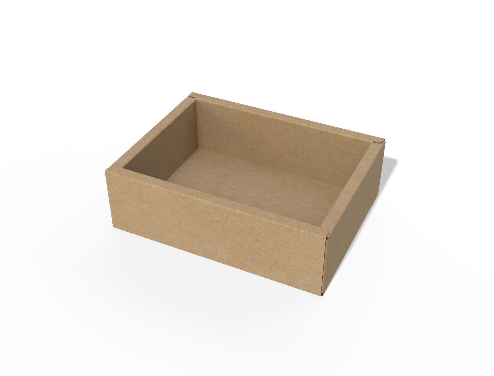 Kraft paper tray box — E-flute corrugated board