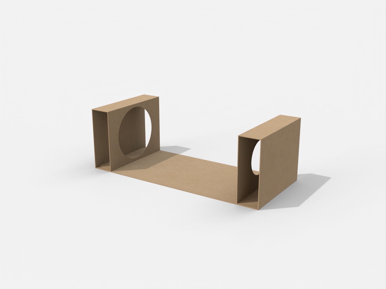 Fixed at both ends insert — Corrugated board