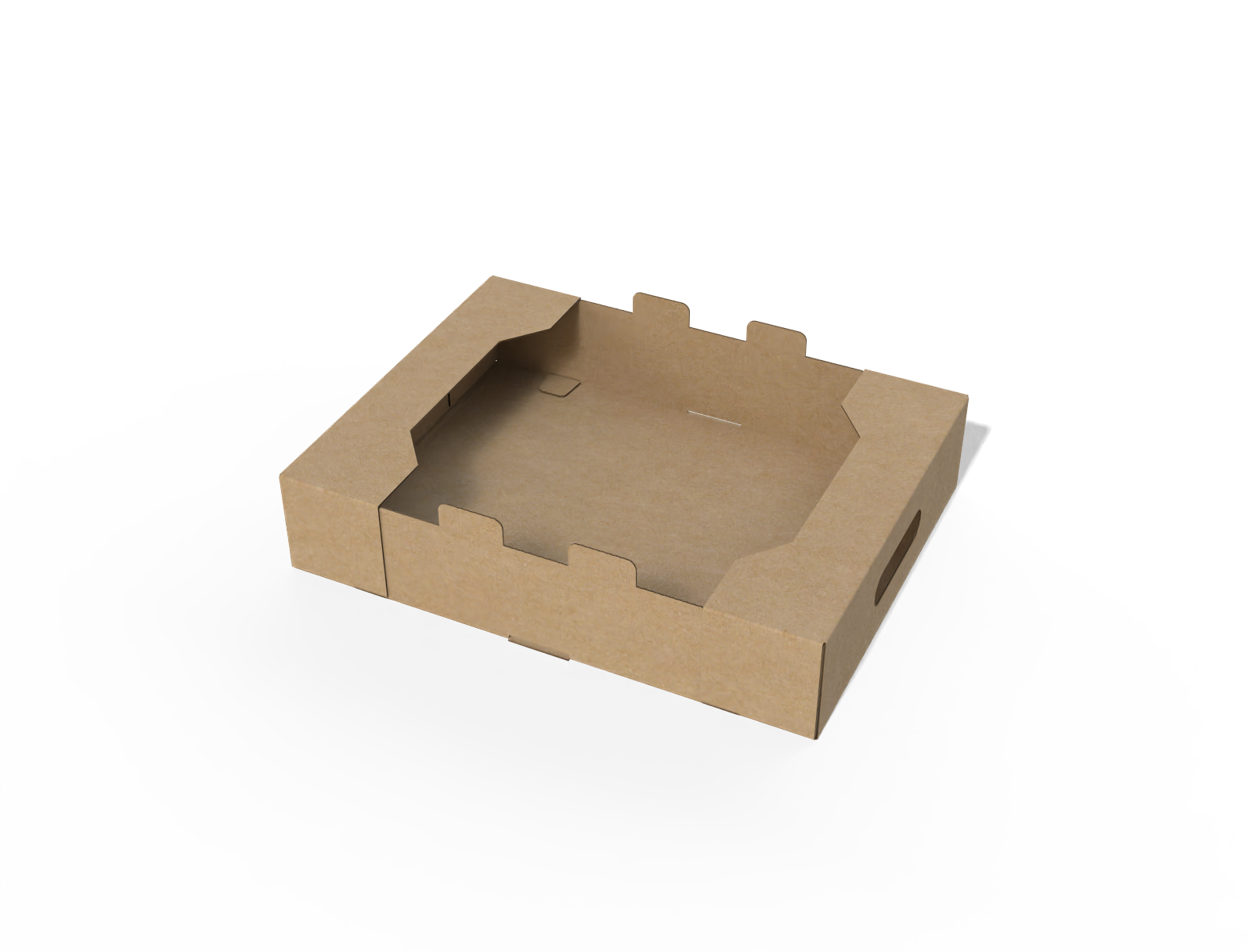 Display tray box — E-flute corrugated board