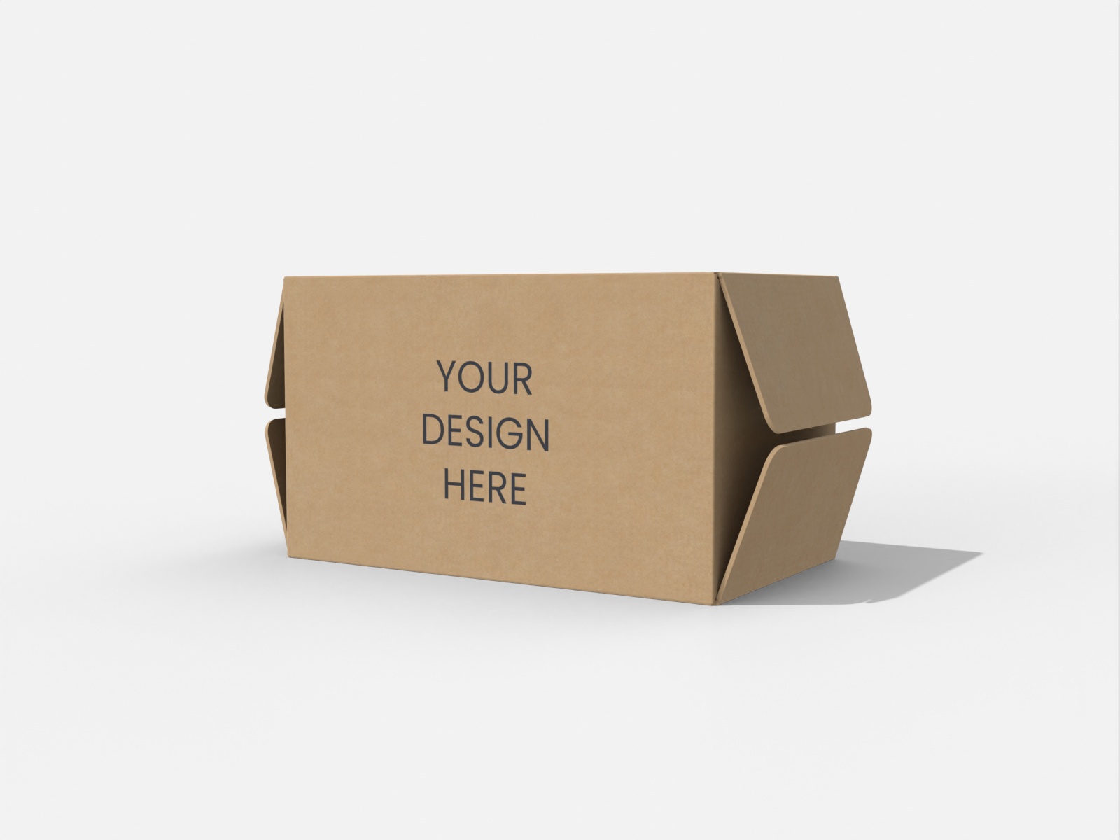 Paper box with handle — B-flute corrugated board