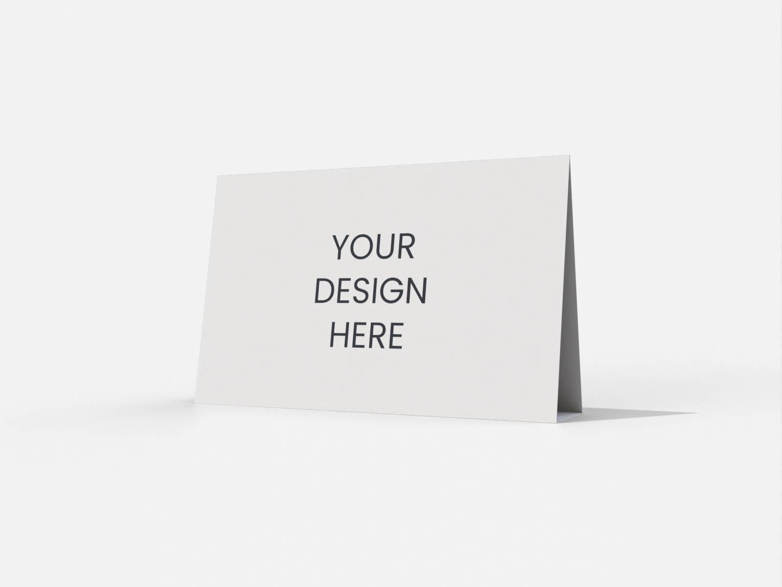 Triangle stand card — White paperboard