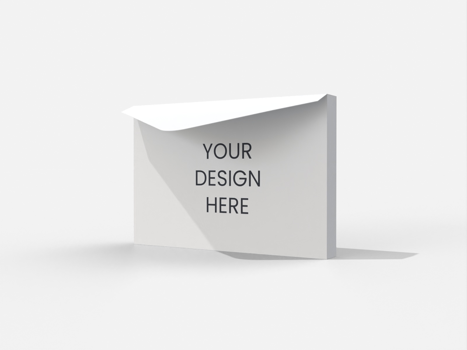 File pocket with slot — White paperboard