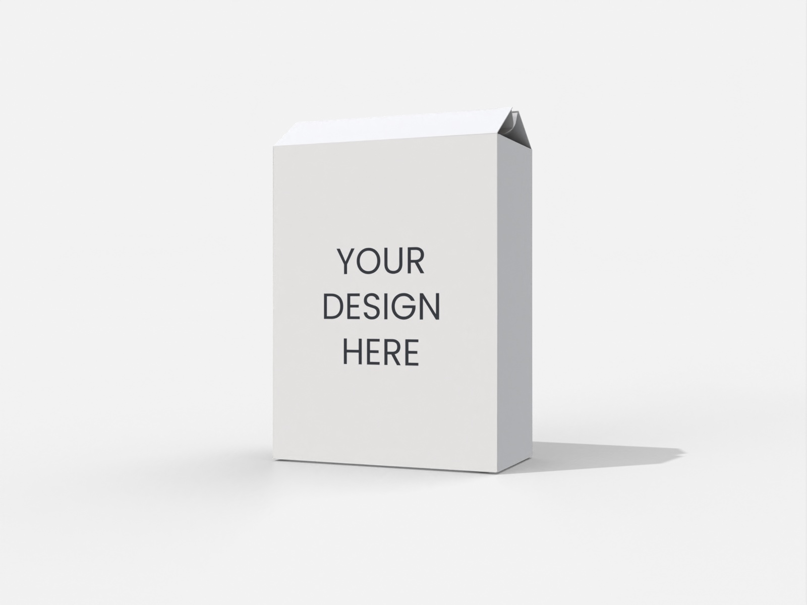 Tuck end box — White paperboard