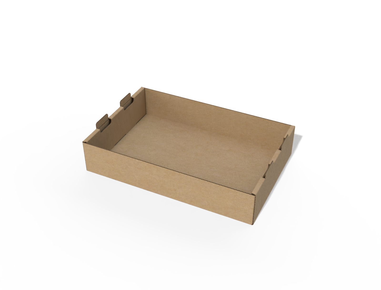 Display tray box — E-flute corrugated board