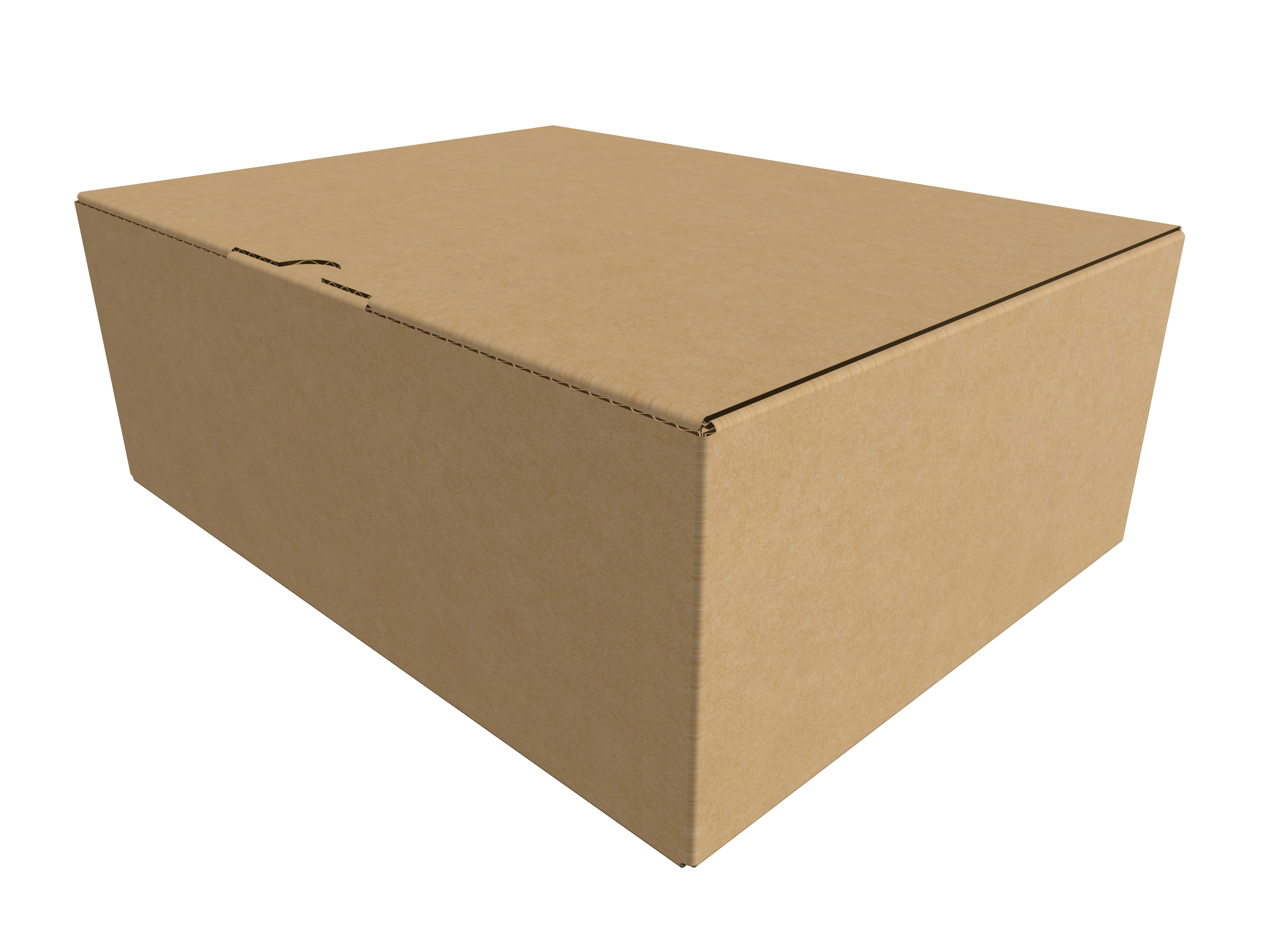 Cardboard mailer box with lock — E-flute corrugated board