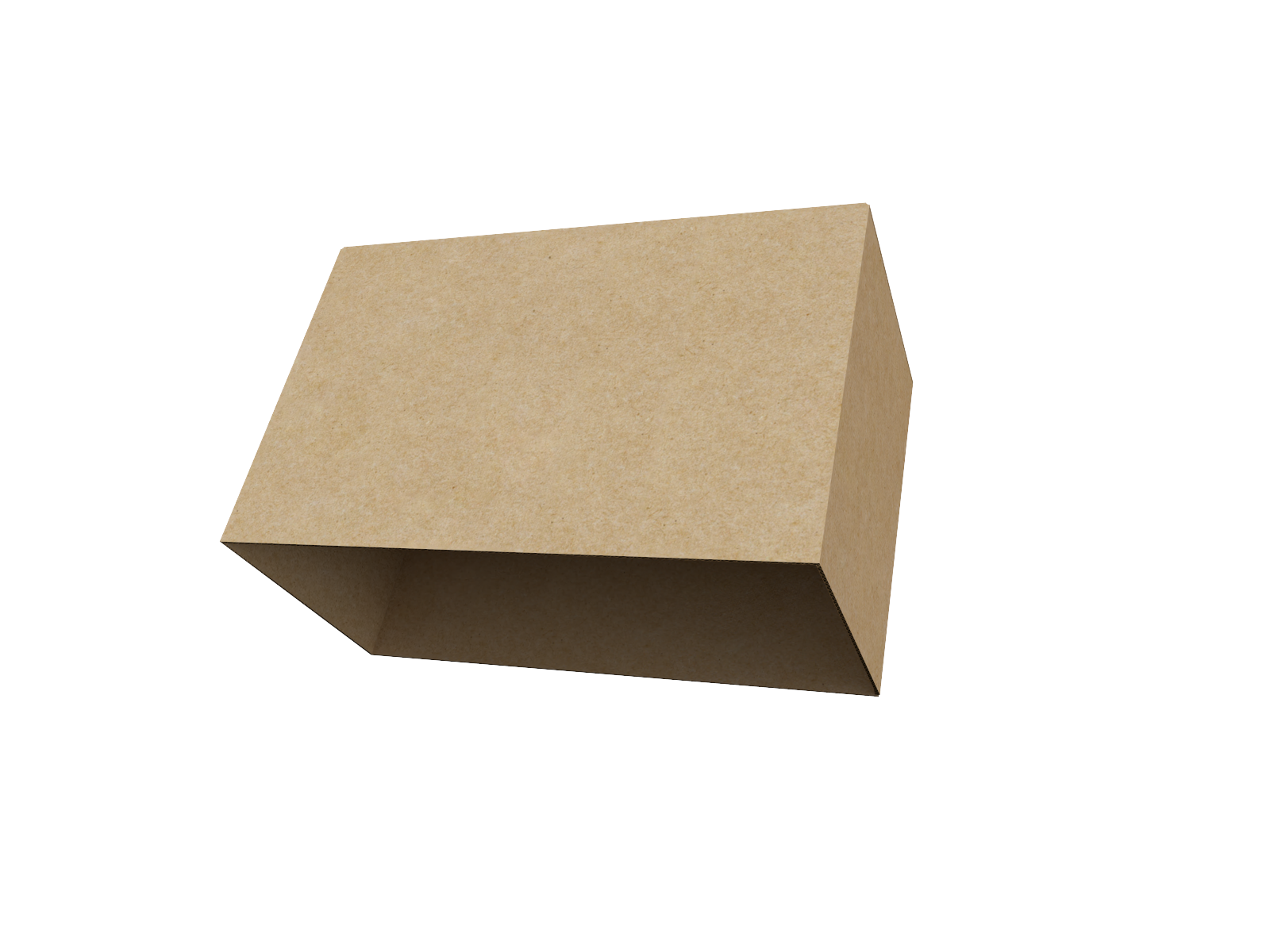 Bottomless cardboard box — B-flute corrugated board