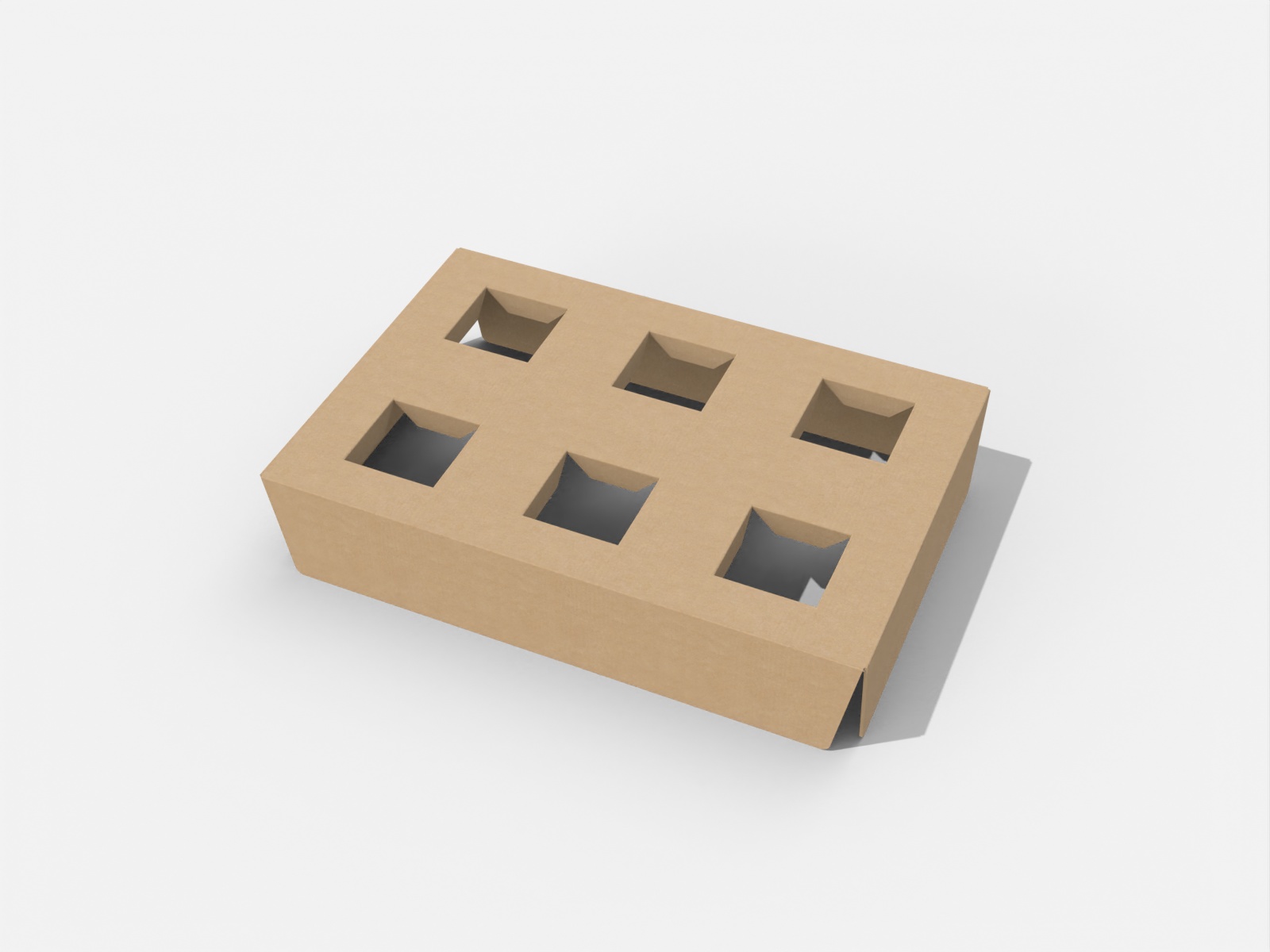 Six hole insert — E-flute corrugated board