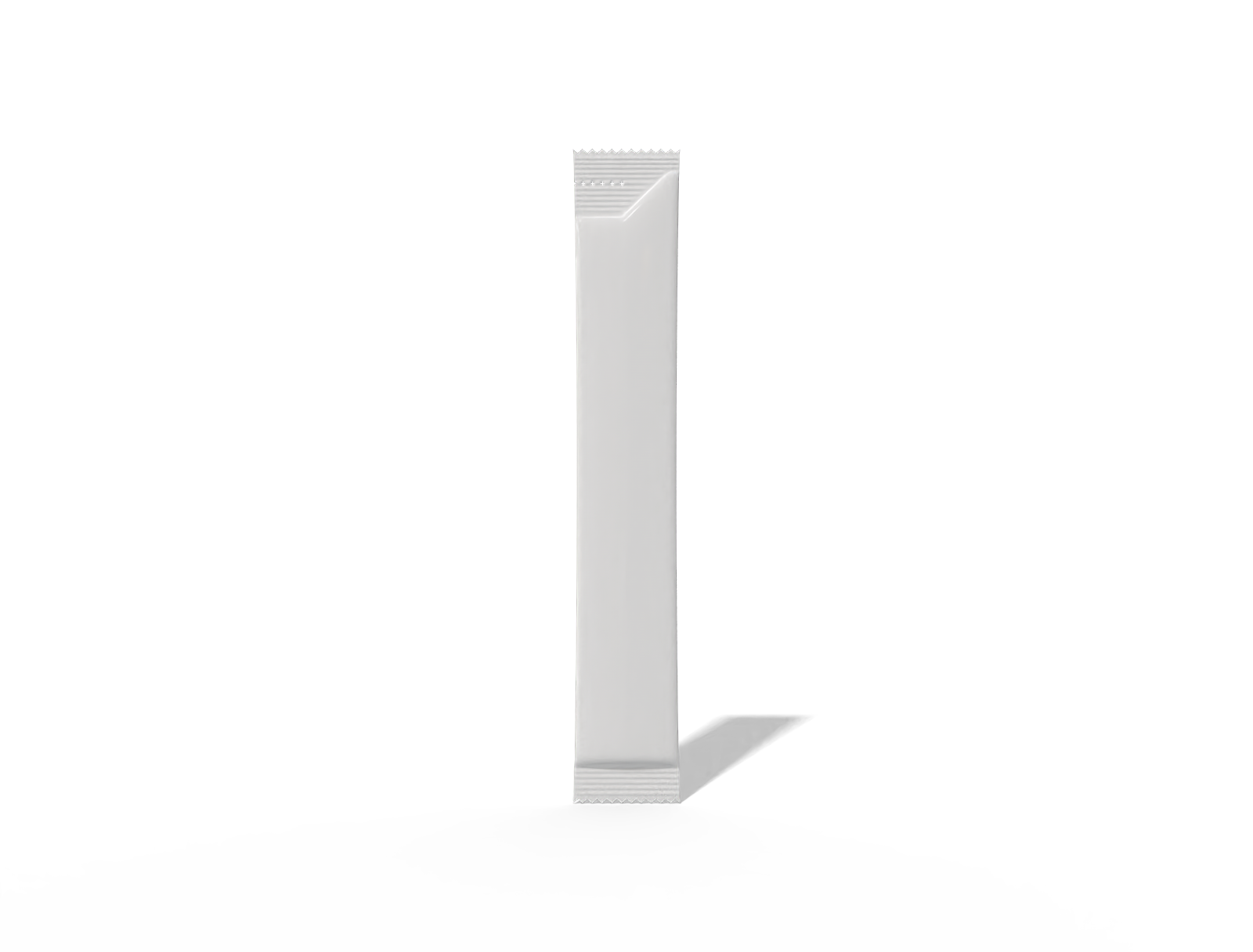 Long rectangle coffee sachet — Glossy plastic