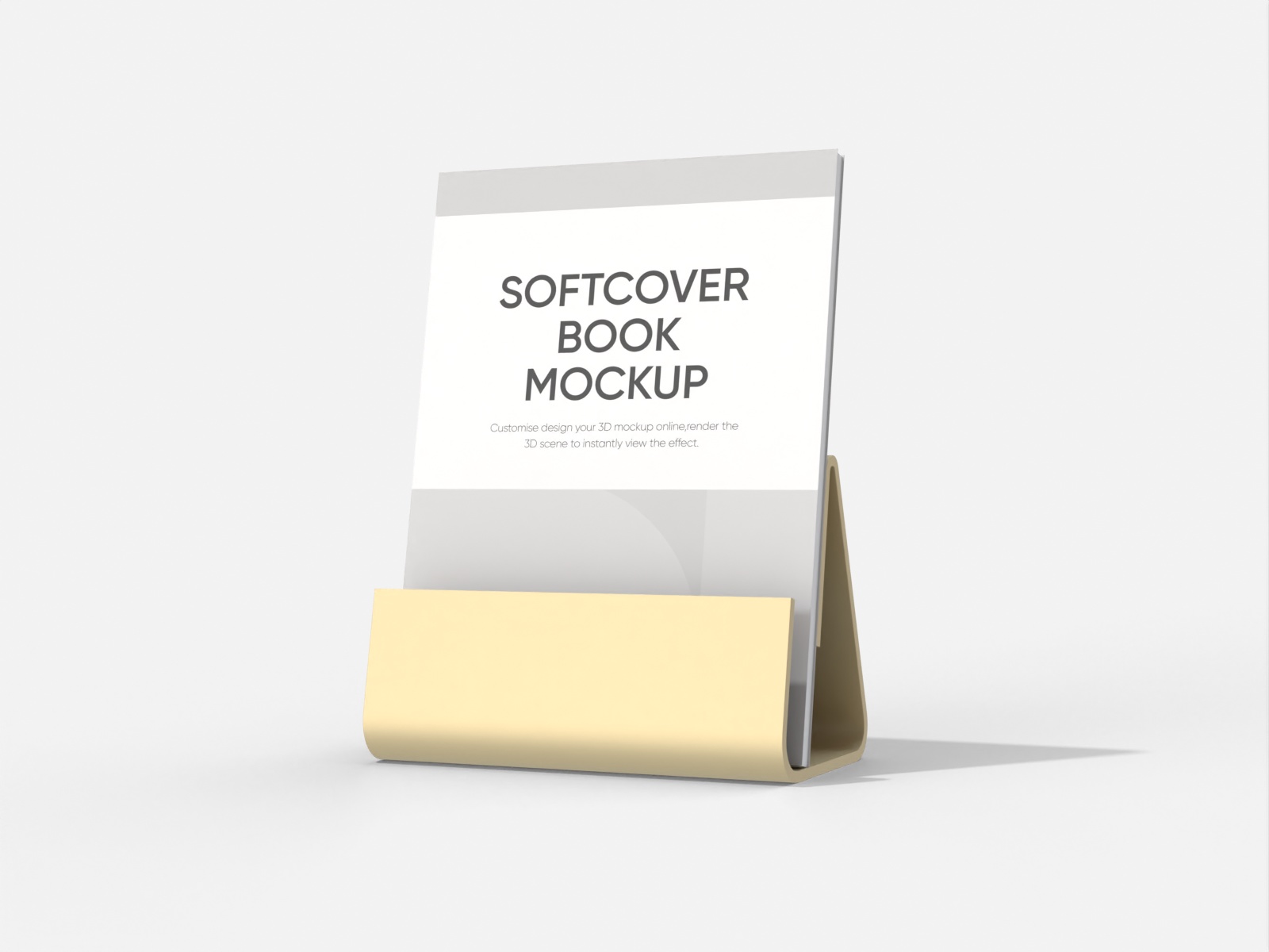 Standing softcover book — White paperboard