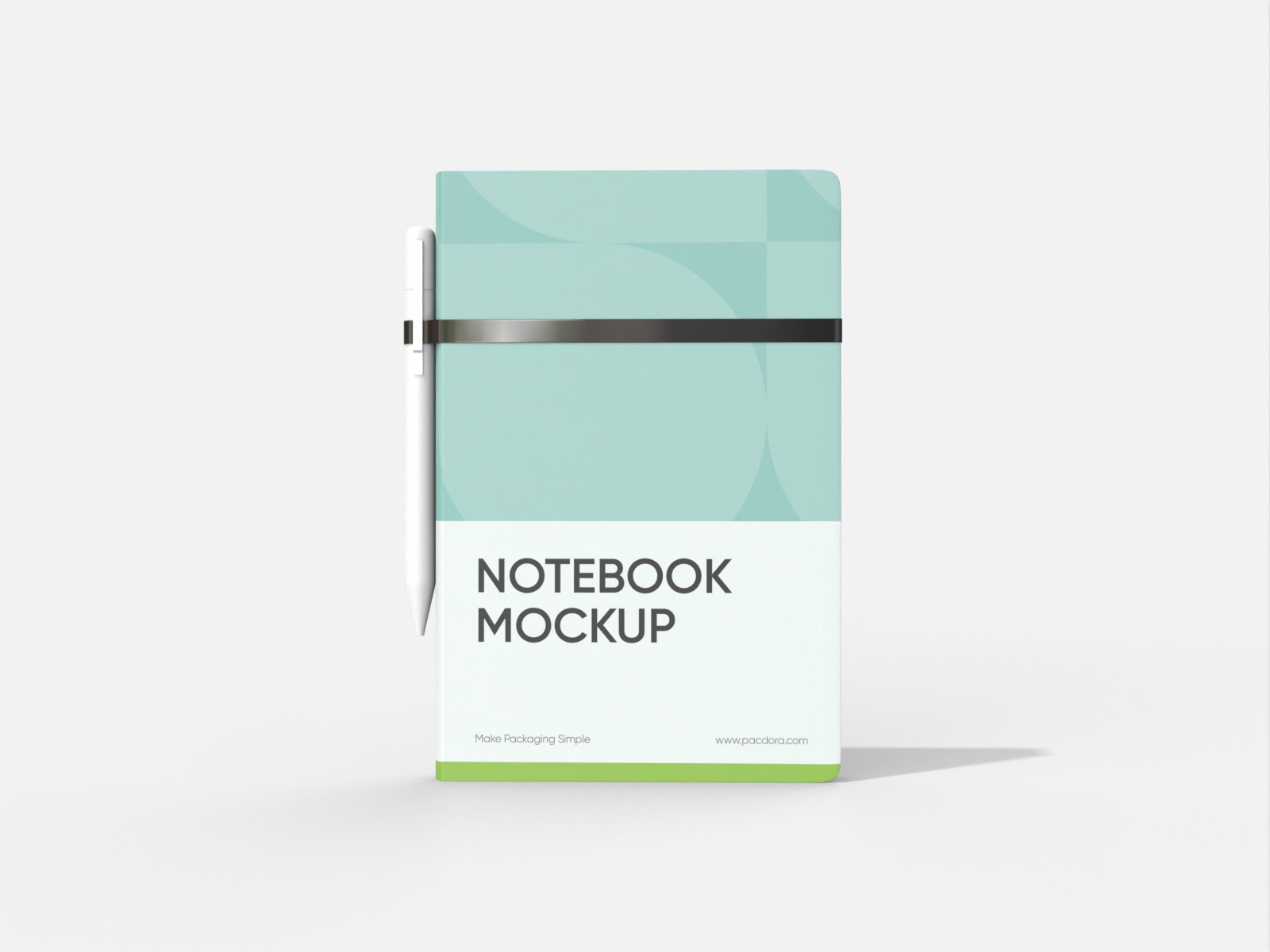 Notebook with pen — White paperboard
