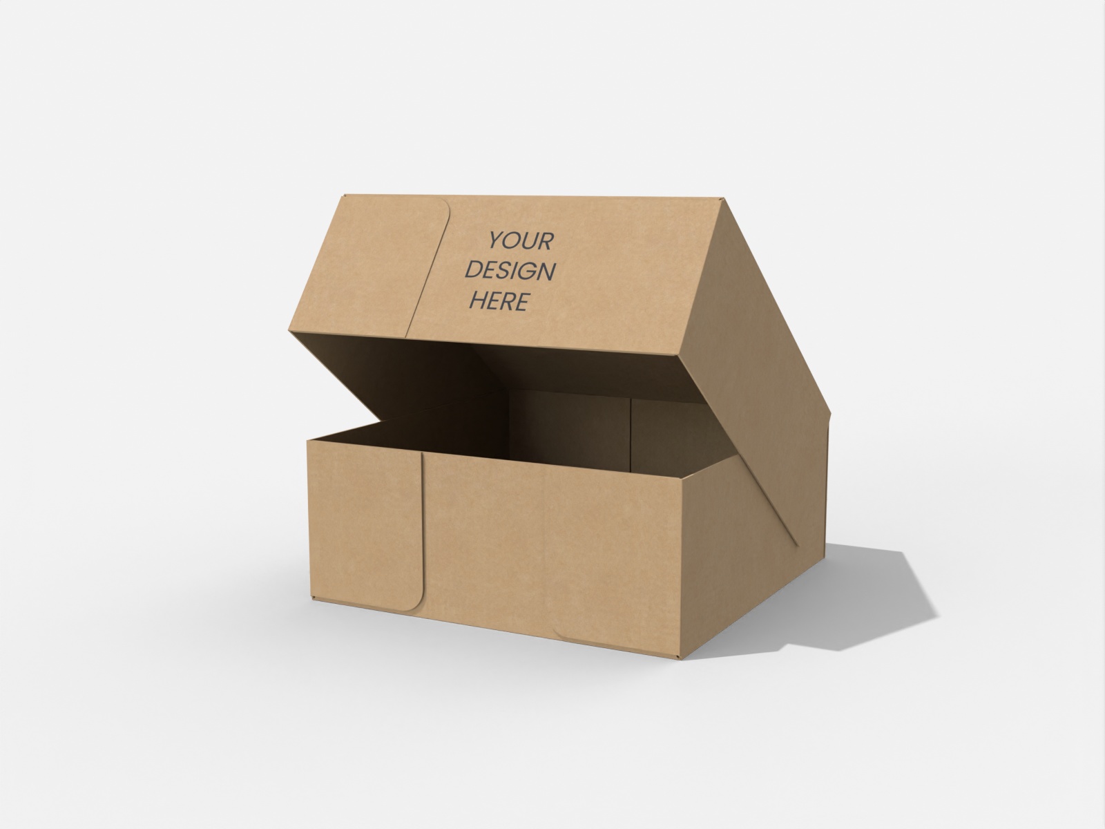 Folding box with lock — E-flute corrugated board