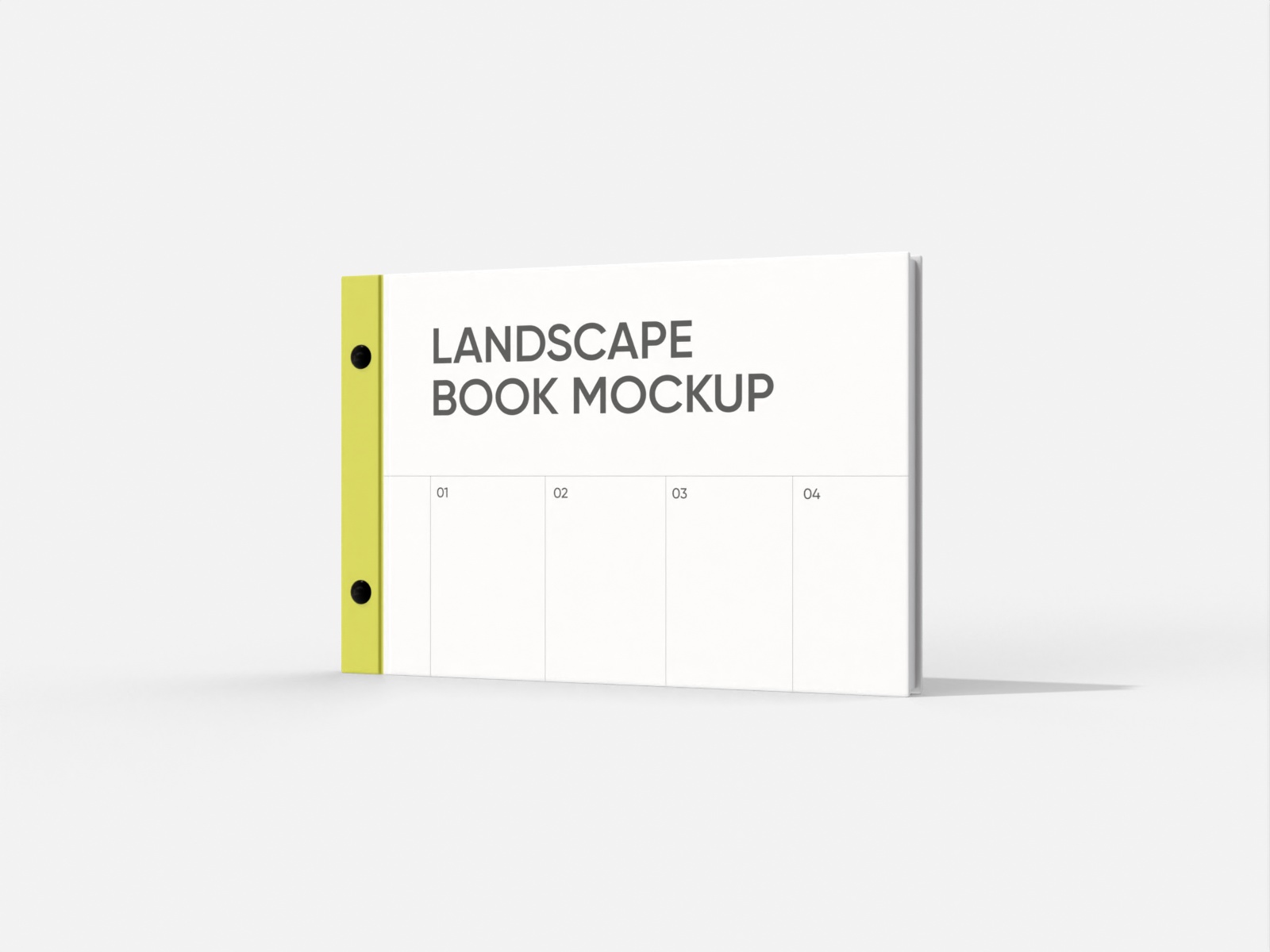 Landscape book — White paperboard