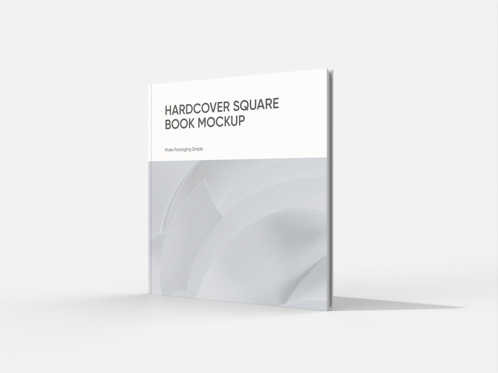 Hardcover square book — White paperboard