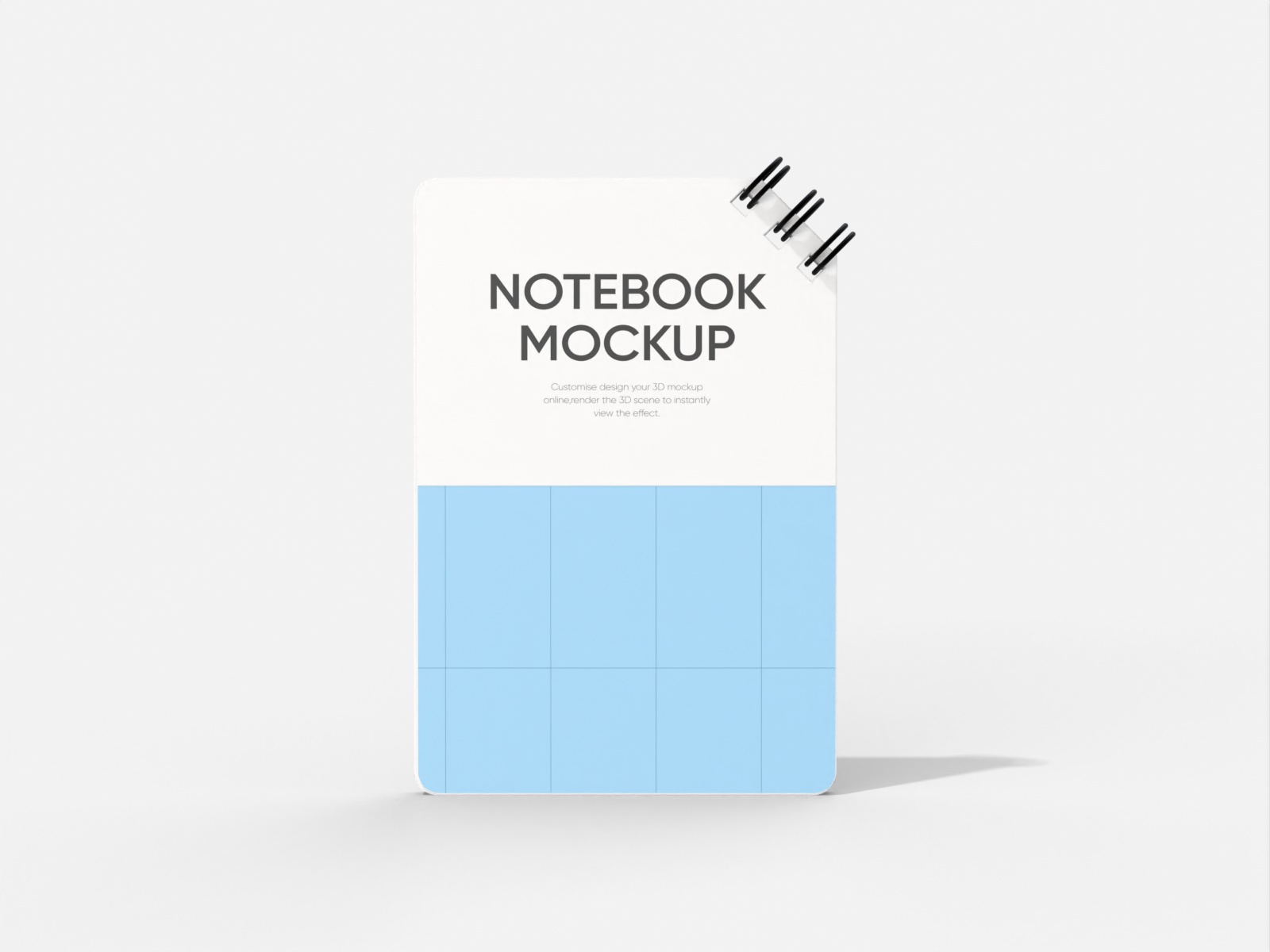 Corner spiral notebook — White paperboard