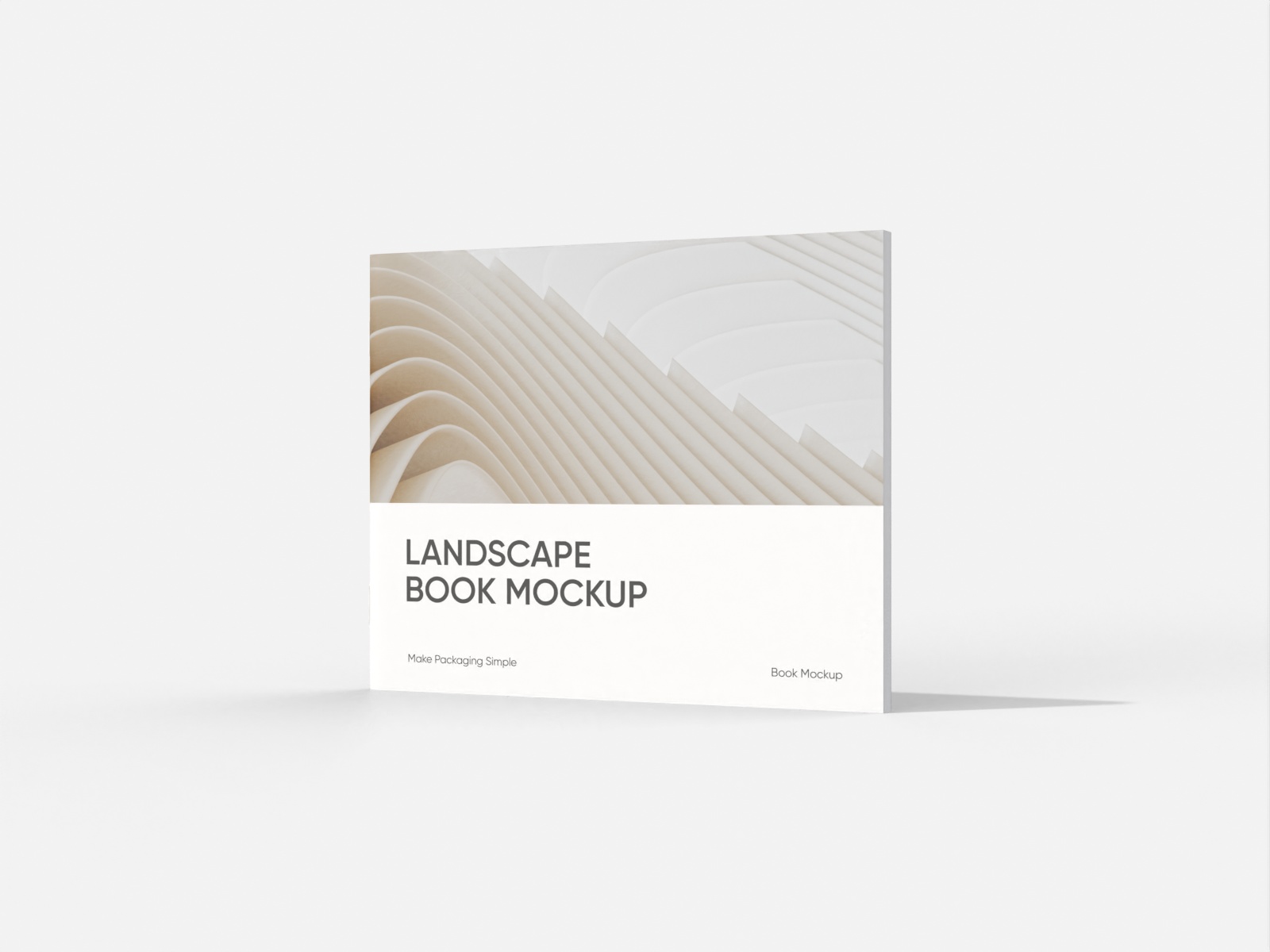 Landscape book — White paperboard