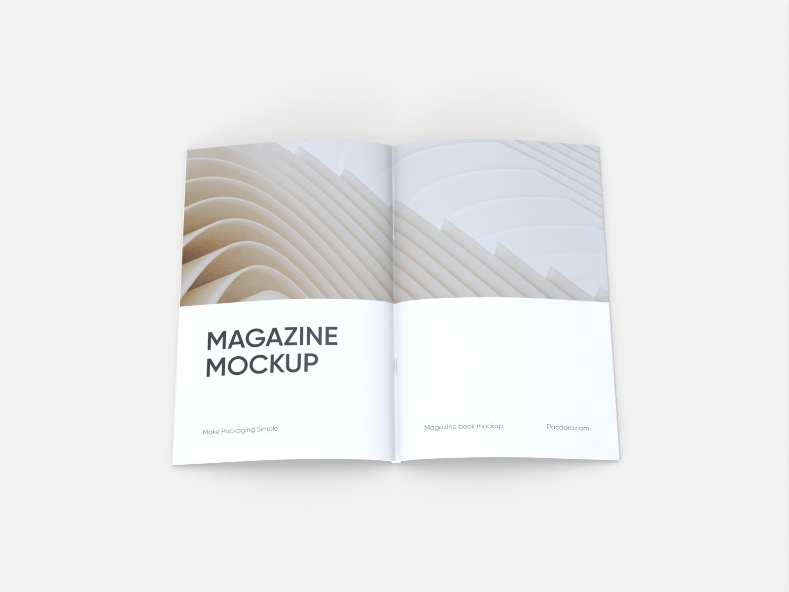 8×10 Open magazine — White paperboard
