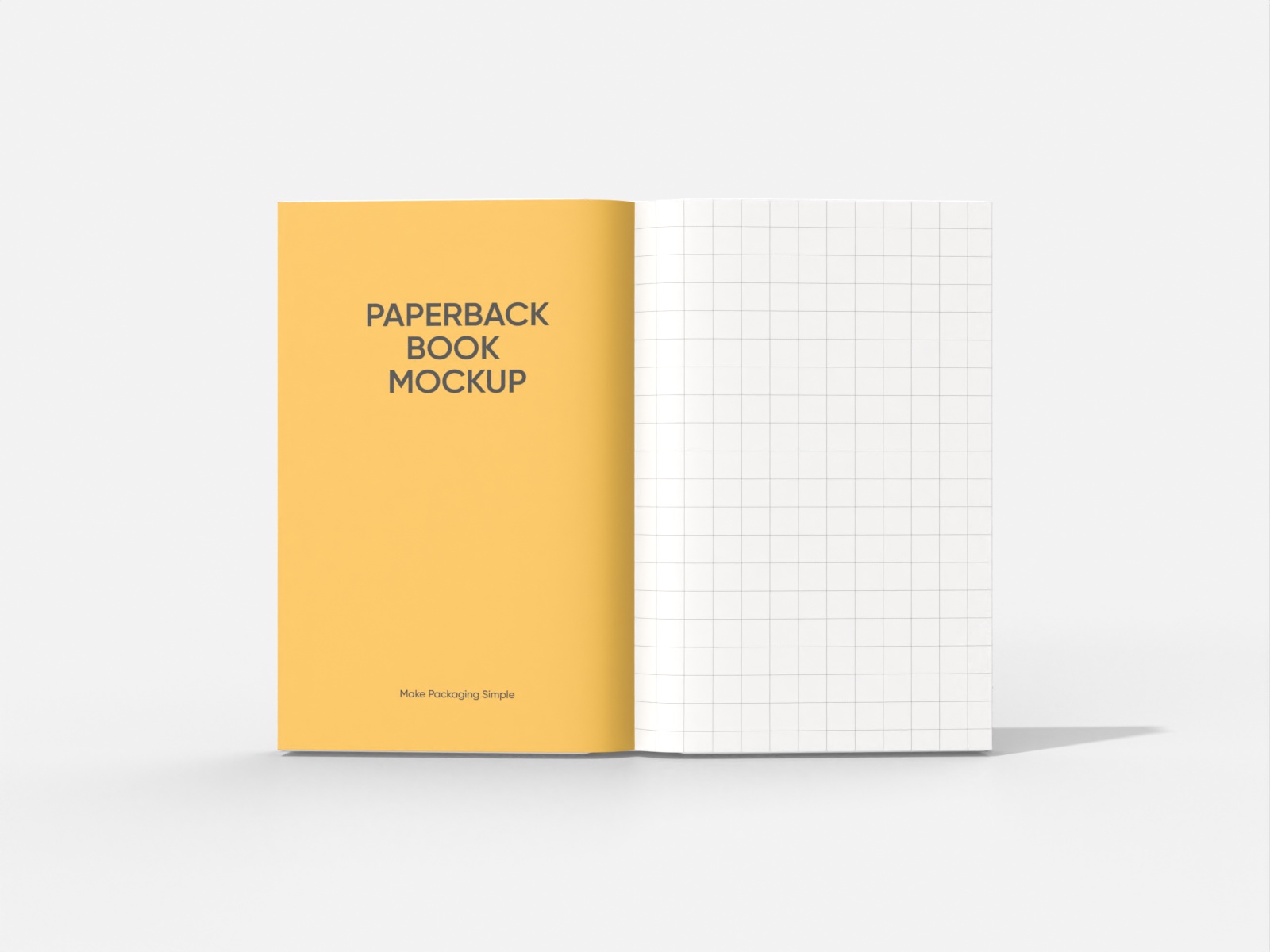 8×10 Open hardcover book — White paperboard