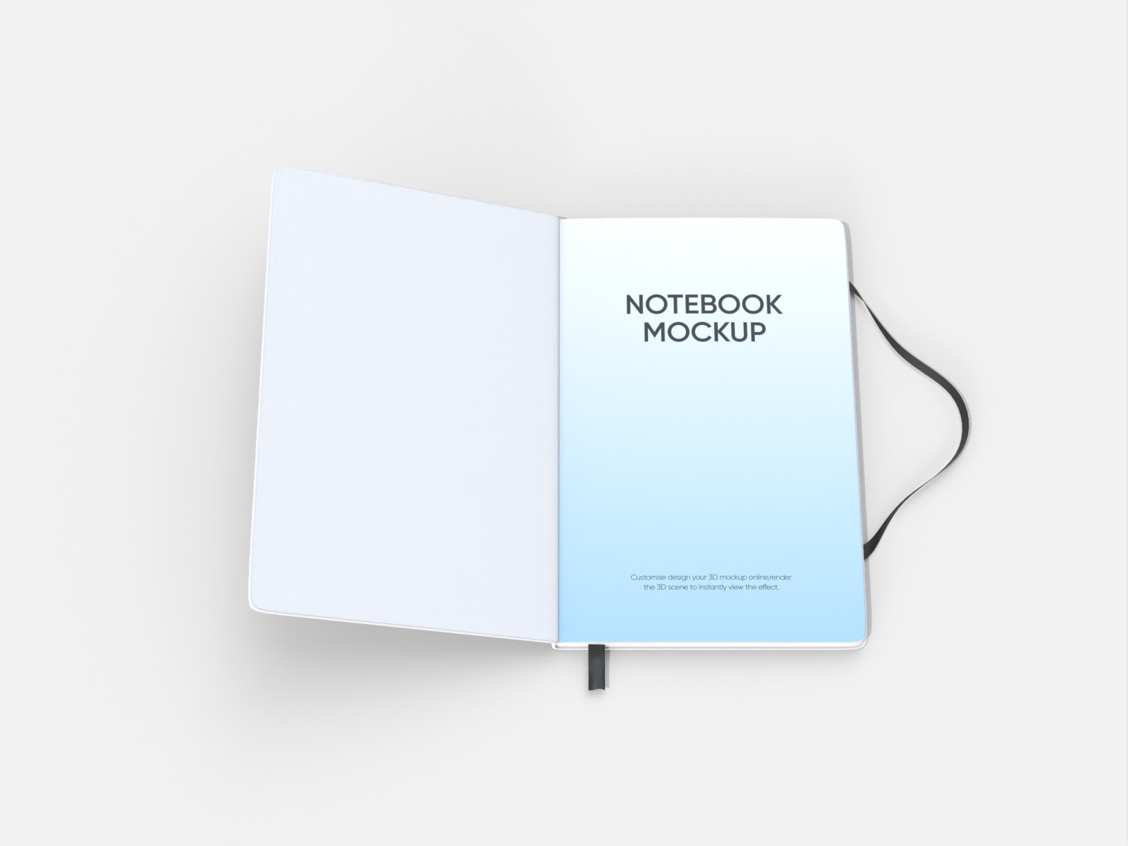 6×9 Open notebook — White paperboard